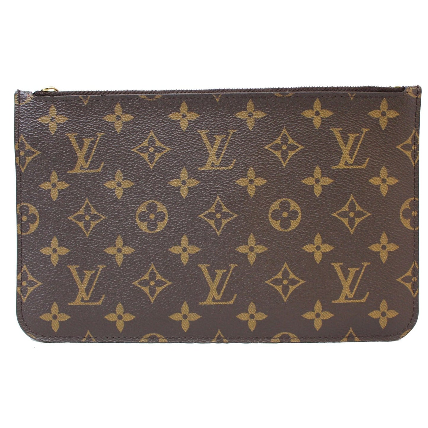 LOUIS VUITTON Pochette Wristlet Pouch Monogram Canvas Neverfull Totem MM Brown