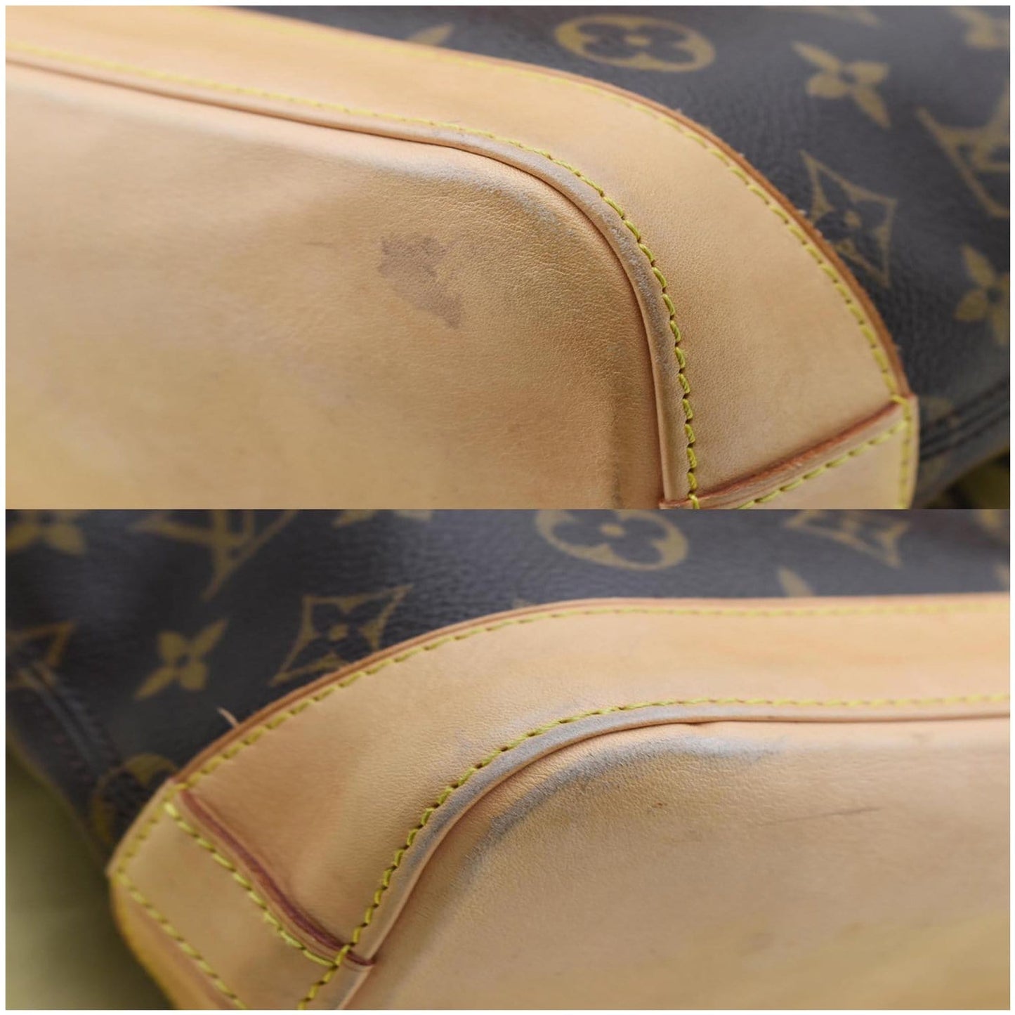 LOUIS VUITTON Lockit Vertical PM Monogram Canvas Tote Bag Brown