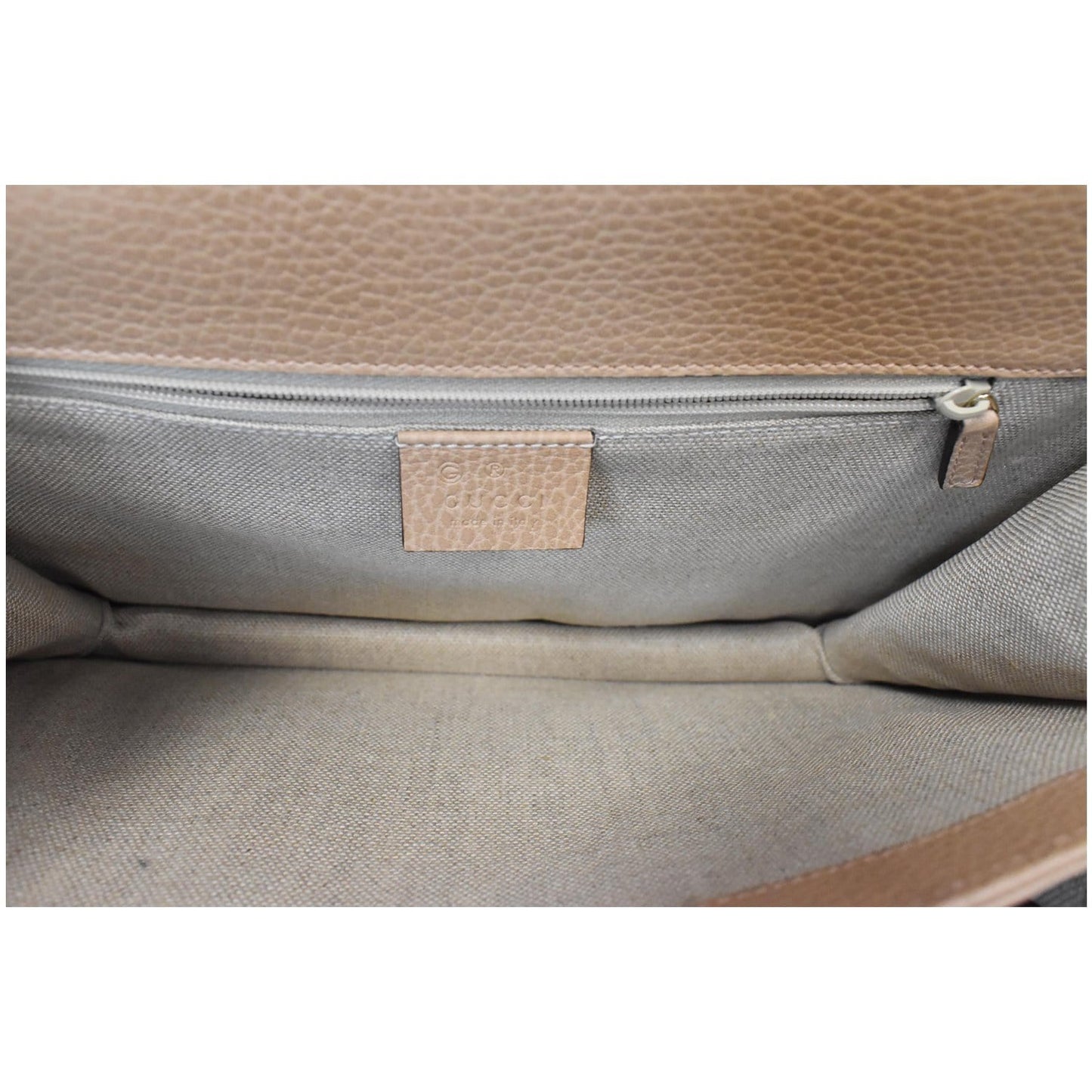 GUCCI Interlocking GG Calfskin Leather Shoulder Bag Brown 510303