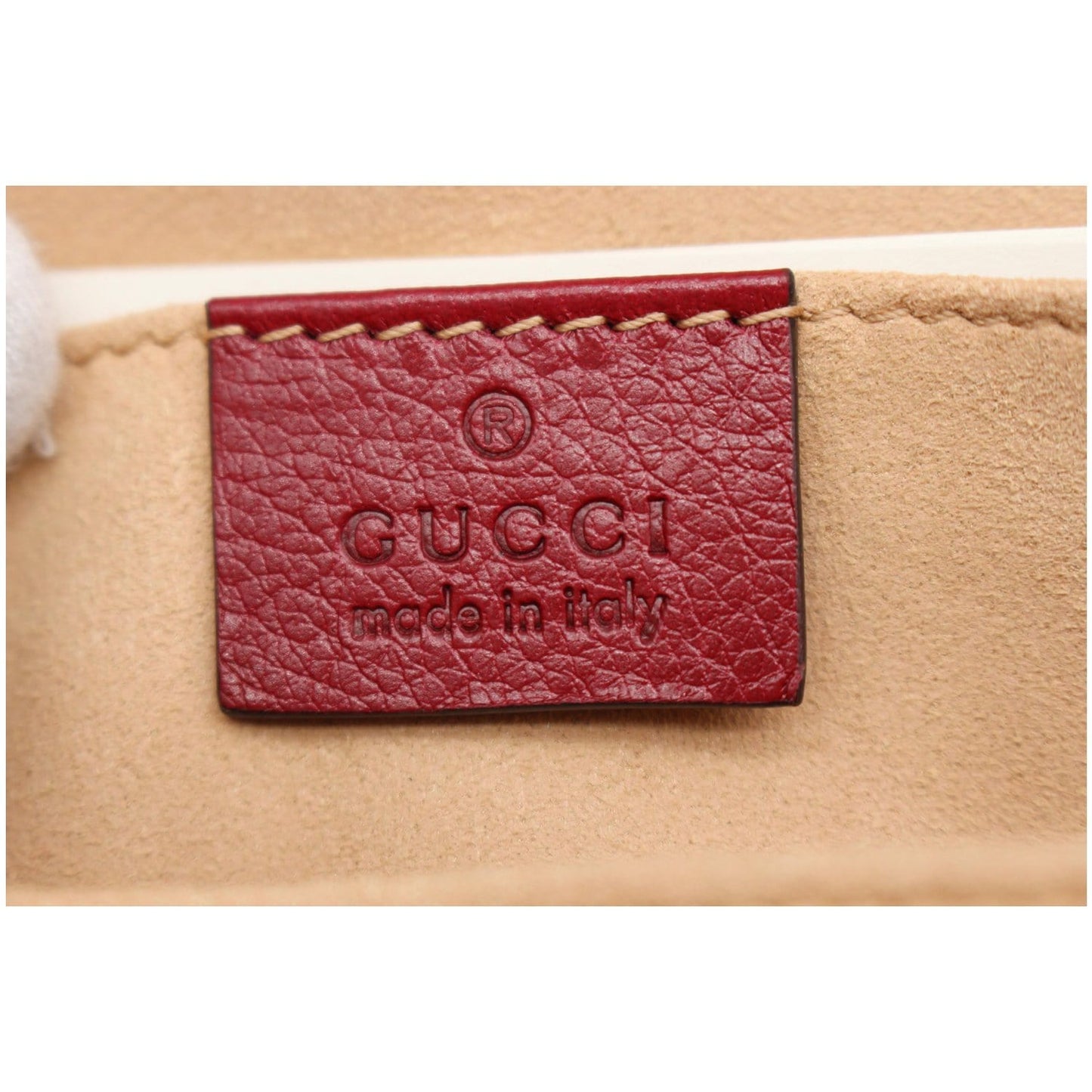 GUCCI Re(Belle) Tiger head Leather Shoulder Bag Red 524620