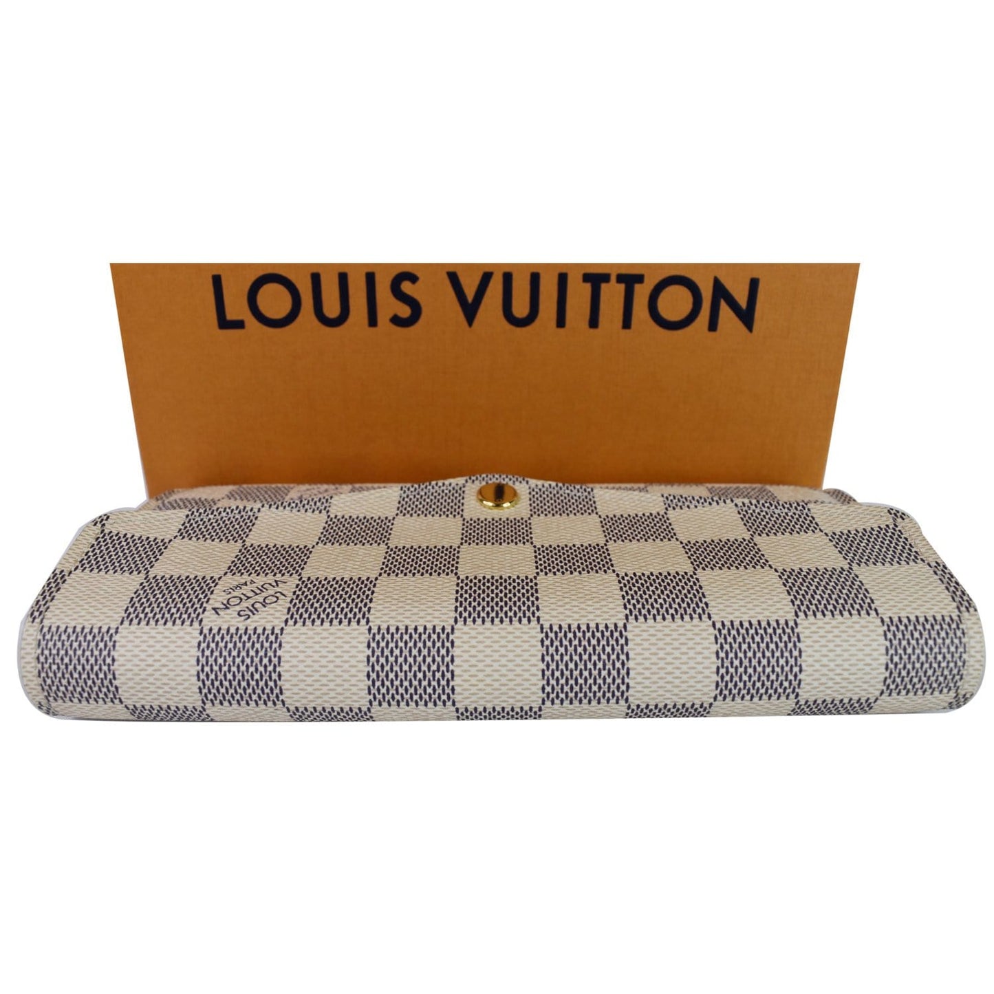 LOUIS VUITTON Damier Azur Sarah Wallet White