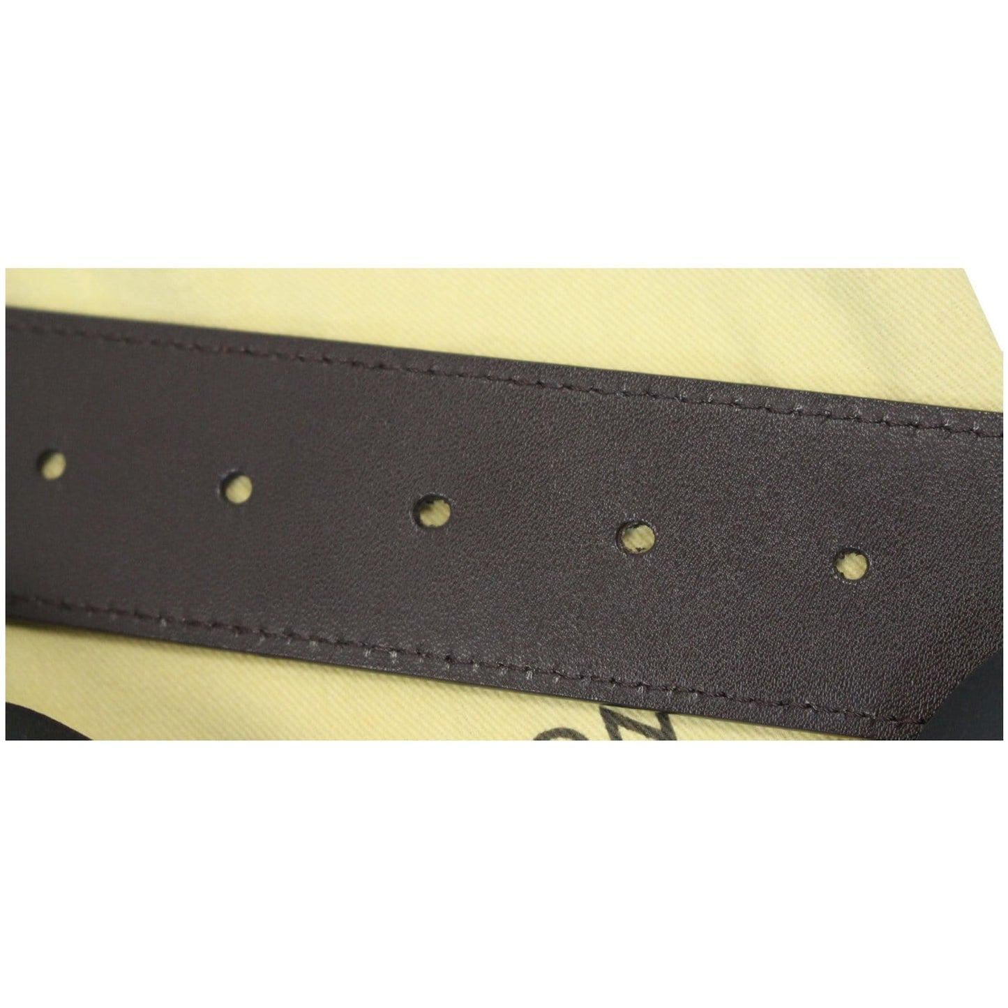 LOUIS VUITTON LV Initiales Damier Ebene Belt Brown