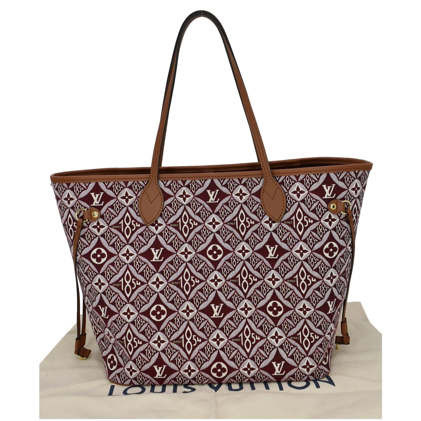 LOUIS VUITTON Neverfull MM Since 1854 Jacquard Shoulder Bag Bordeaux Red