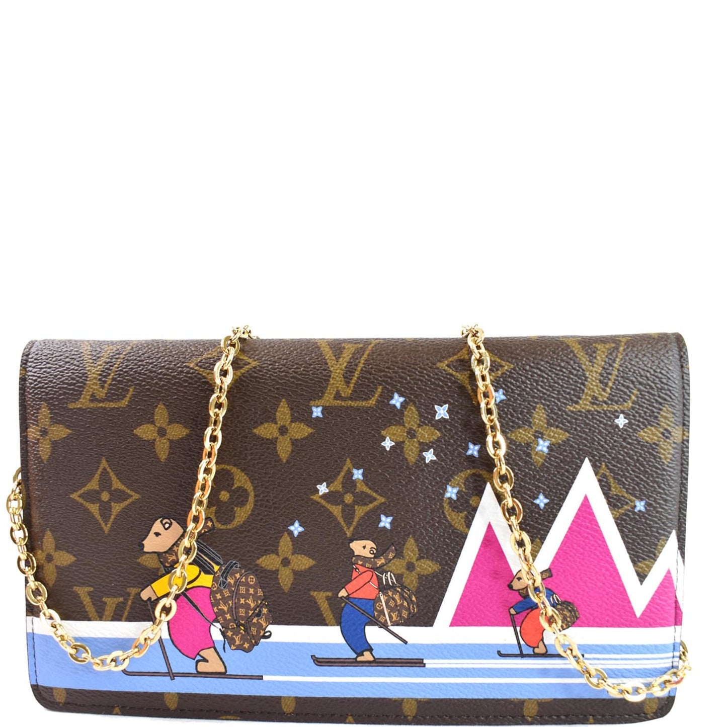 LOUIS VUITTON Weekend Pochette Monogram Canvas Shoulder Clutch Brown - 15% OFF