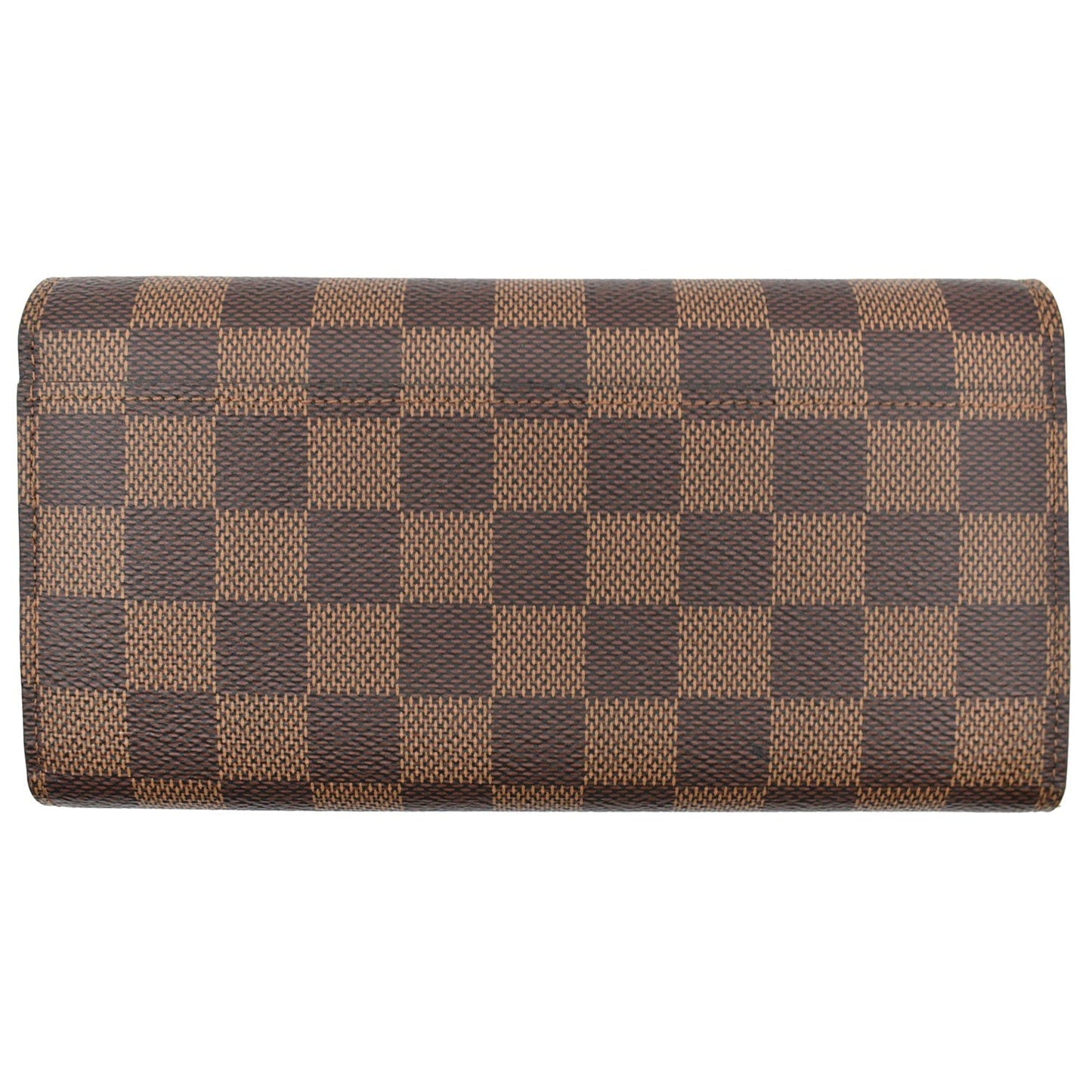 LOUIS VUITTON Sarah Damier Ebene Wallet Brown