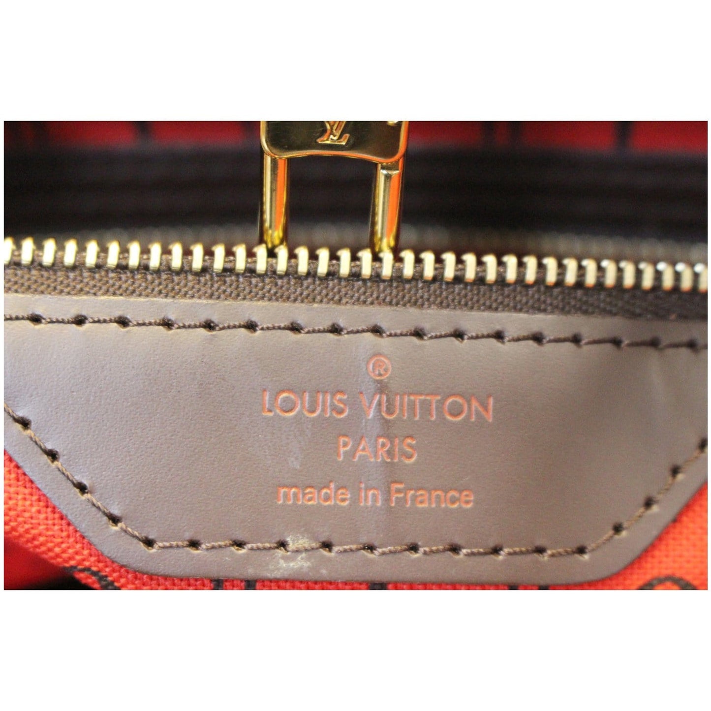 LOUIS VUITTON Neverfull MM Damier Ebene Tote Shoulder Bag