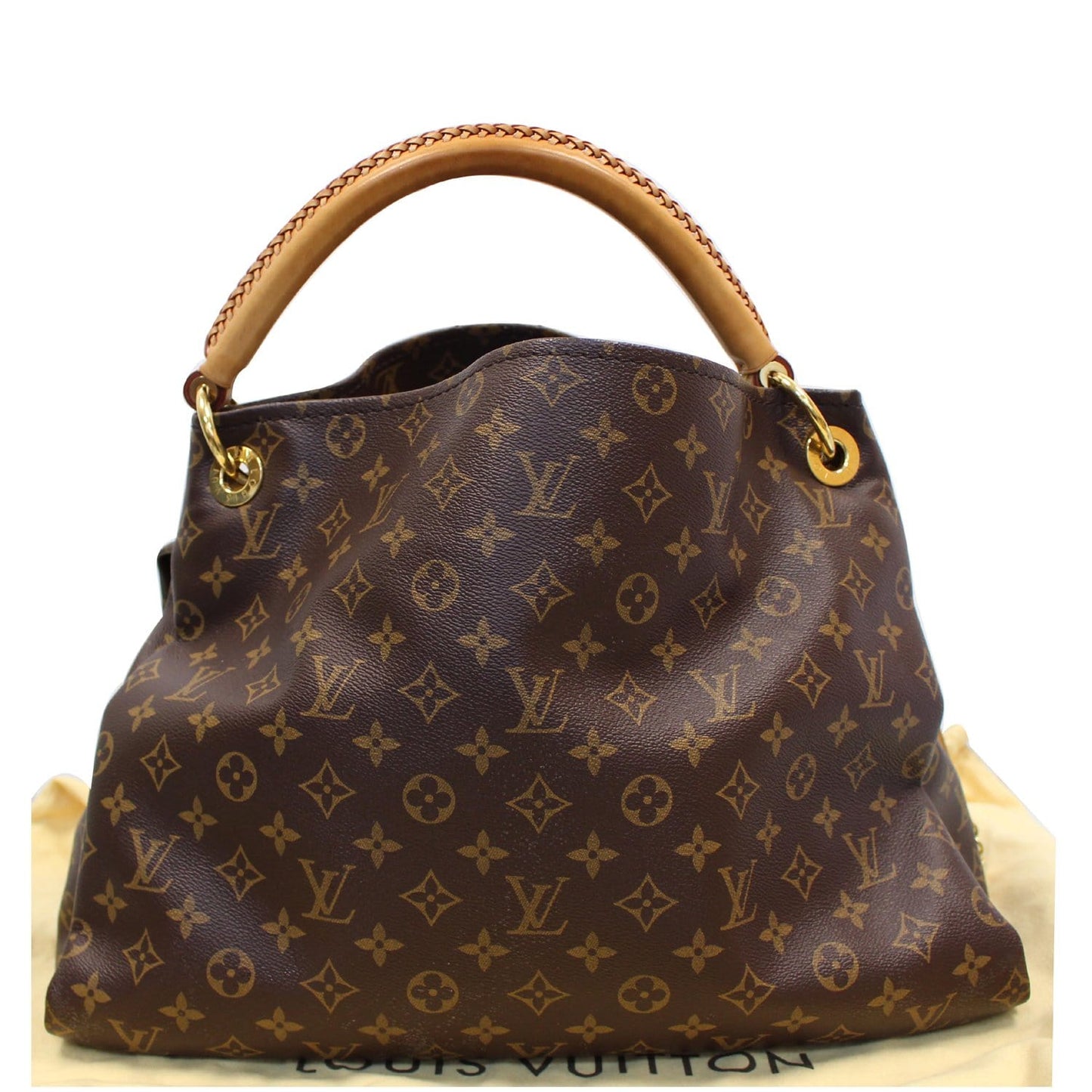 LOUIS VUITTON Artsy MM Monogram Canvas Shoulder Bag Brown