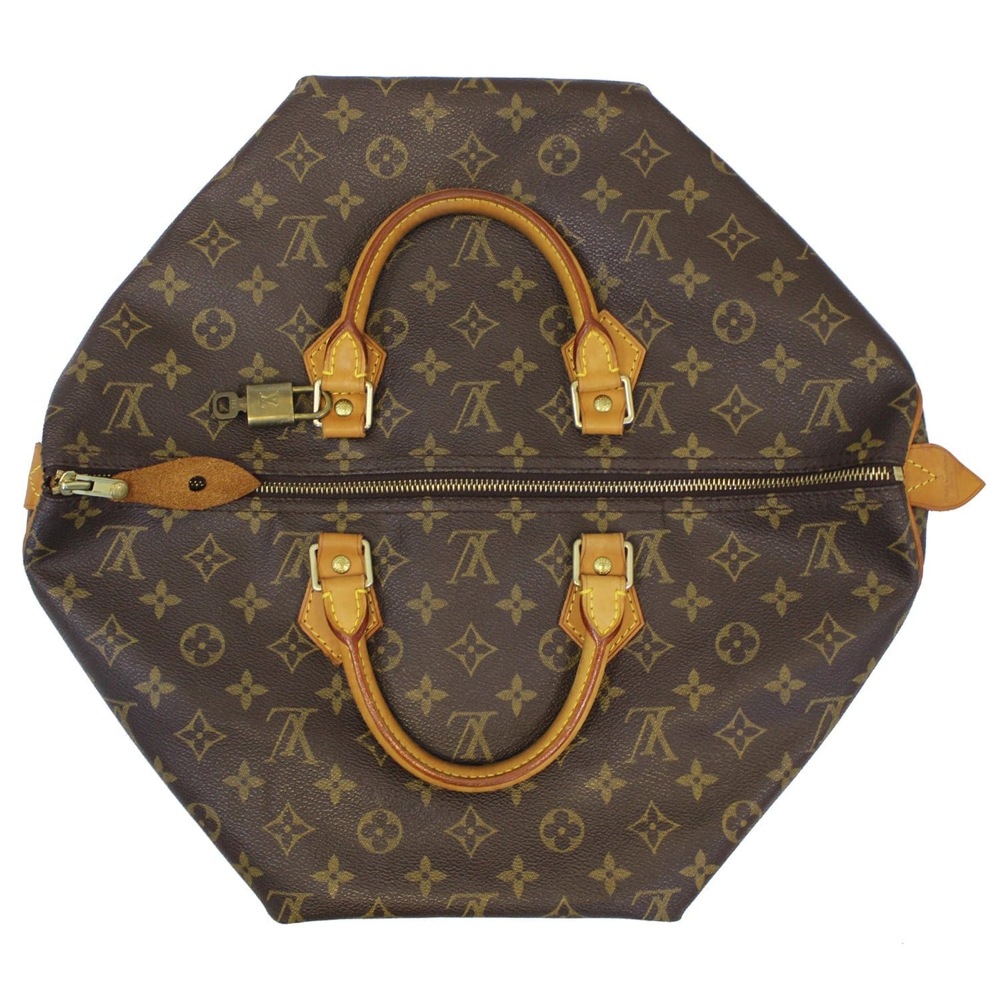 LOUIS VUITTON Speedy 40 Monogram Canvas Satchel Handbag Brown
