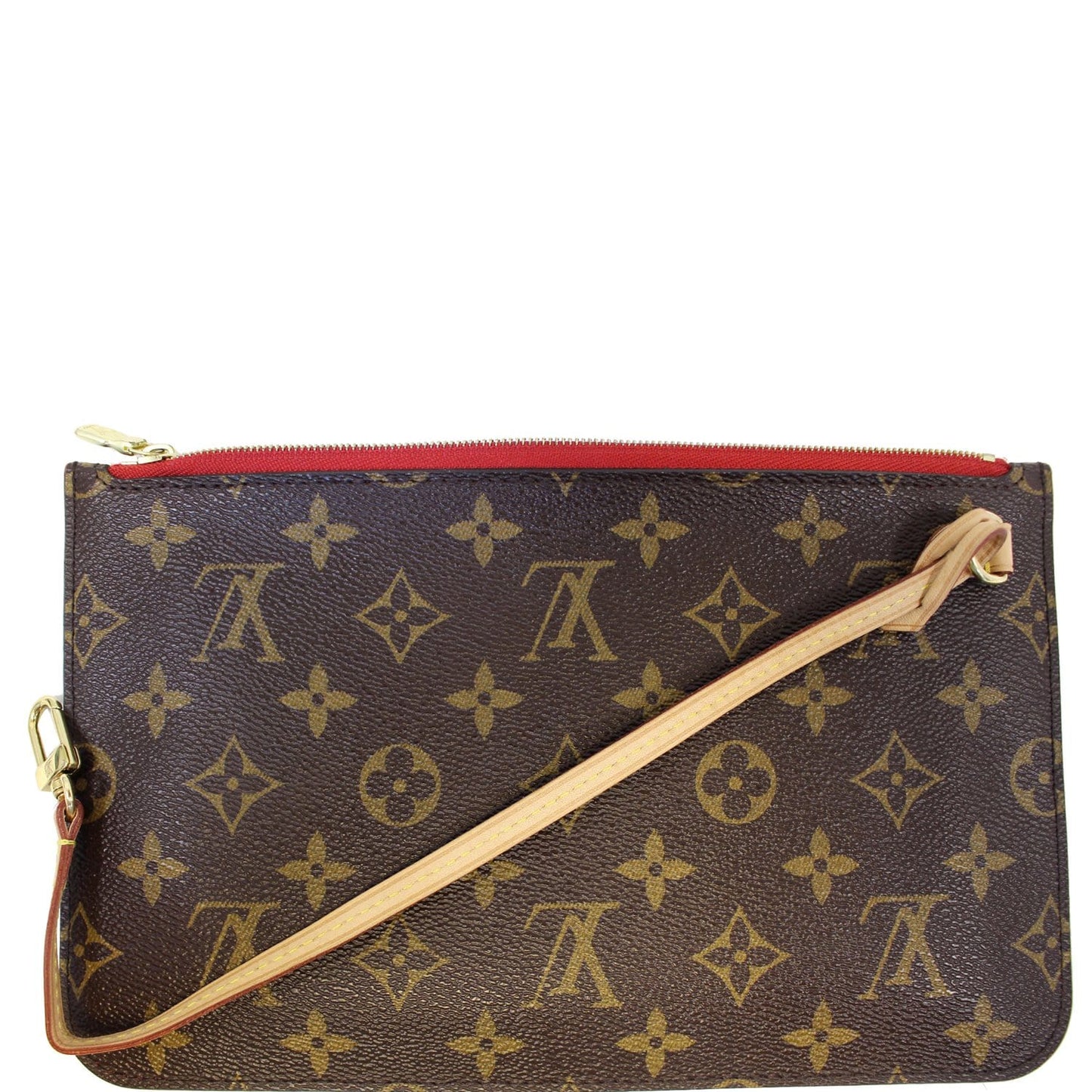 LOUIS VUITTON Pochette Wristlet Pouch Neverfull MM Monogram Canvas
