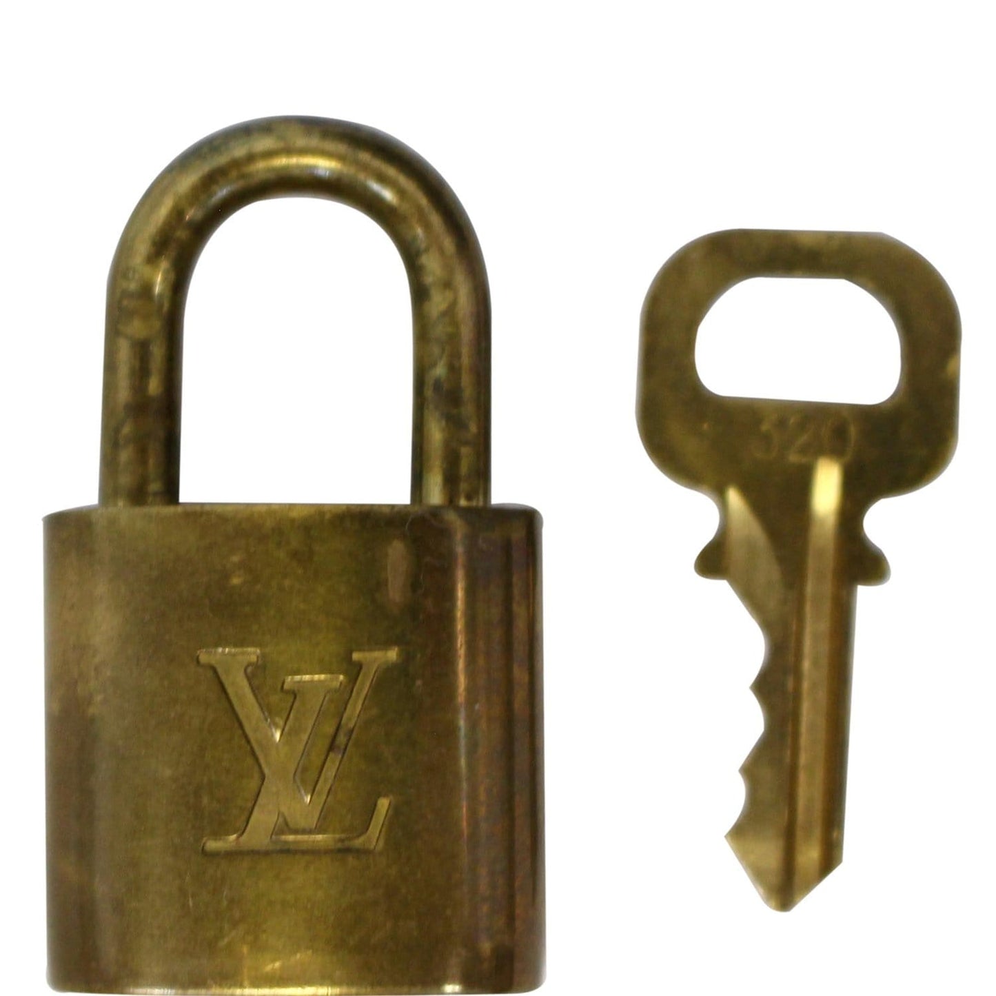 LOUIS VUITTON Padlock and 1 Key Gold Bag Charm Number 320