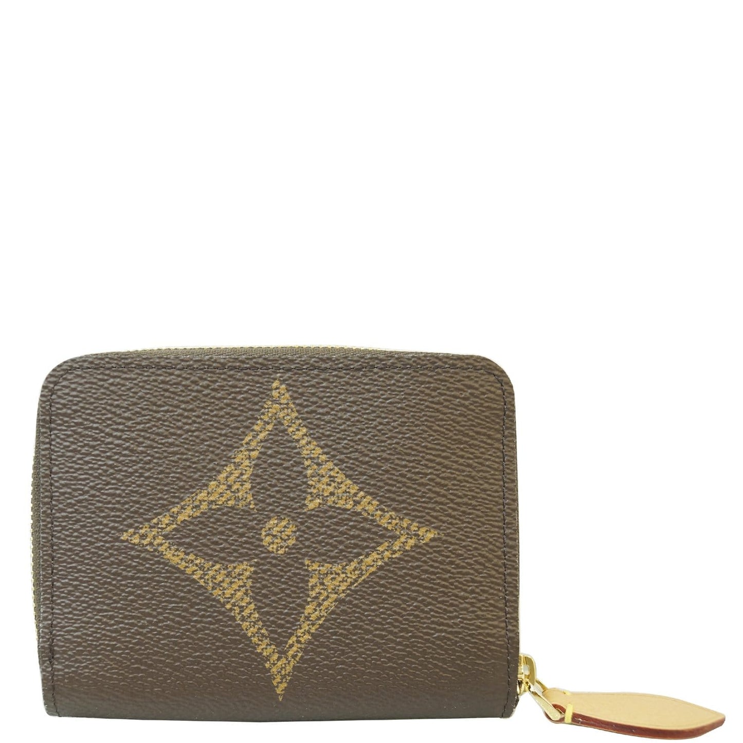 LOUIS VUITTON Monogram Giant Zippy Coin Purse Brown