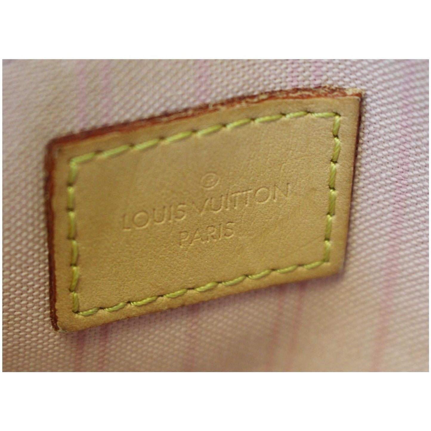 LOUIS VUITTON Pochette Wristlet Pouch Damier Azur Neverfull MM White