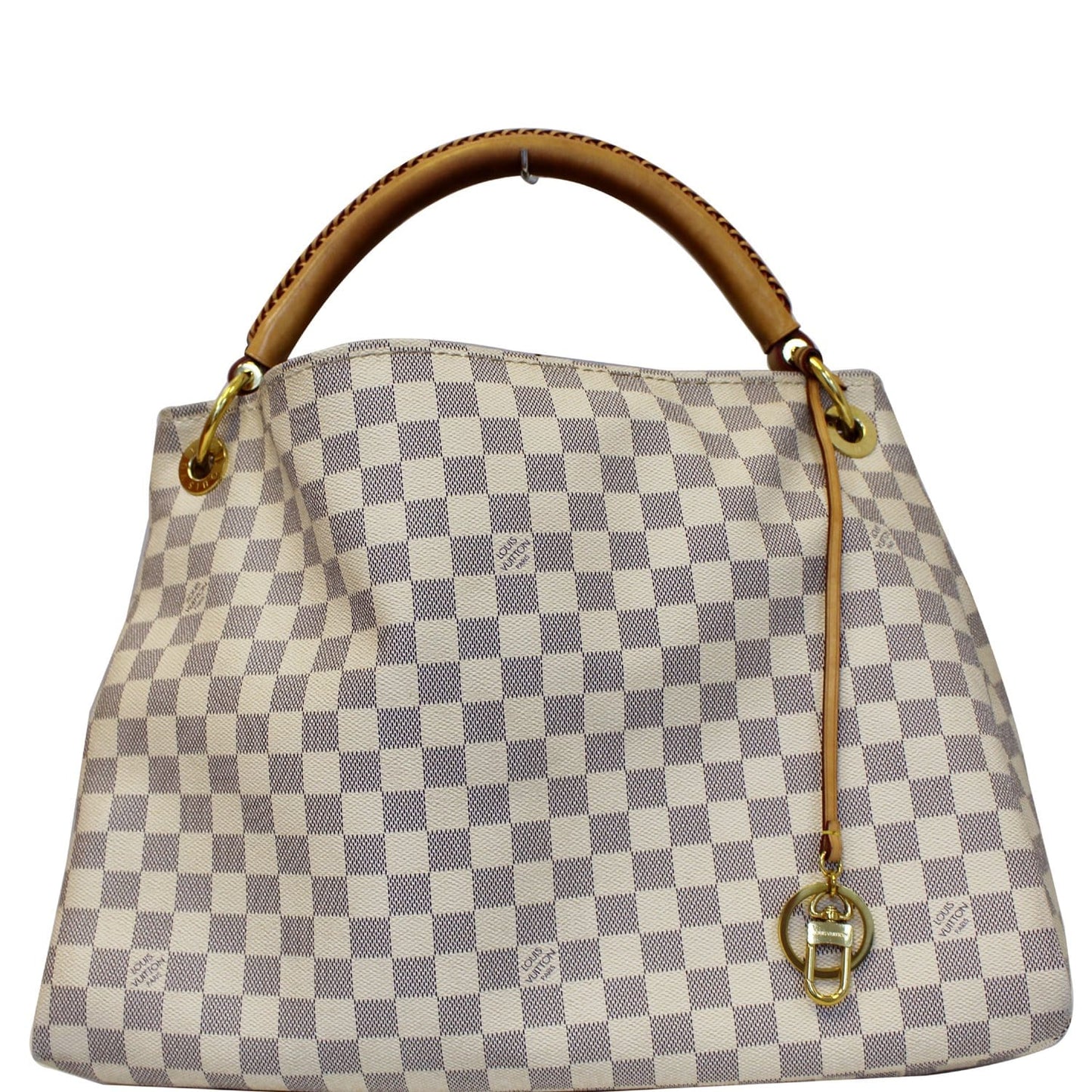 LOUIS VUITTON Artsy MM Damier Azur Shoulder Bag White