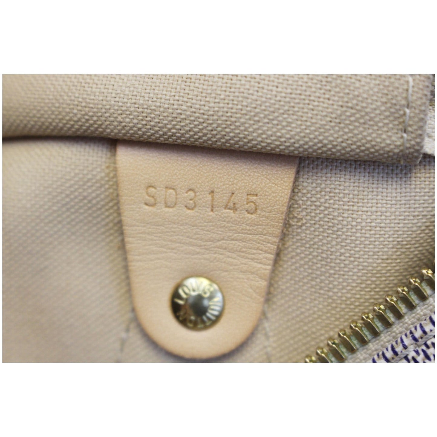 Louis Vuitton Speedy 35 Bandouliere Damier Azur Shoulder Bag White