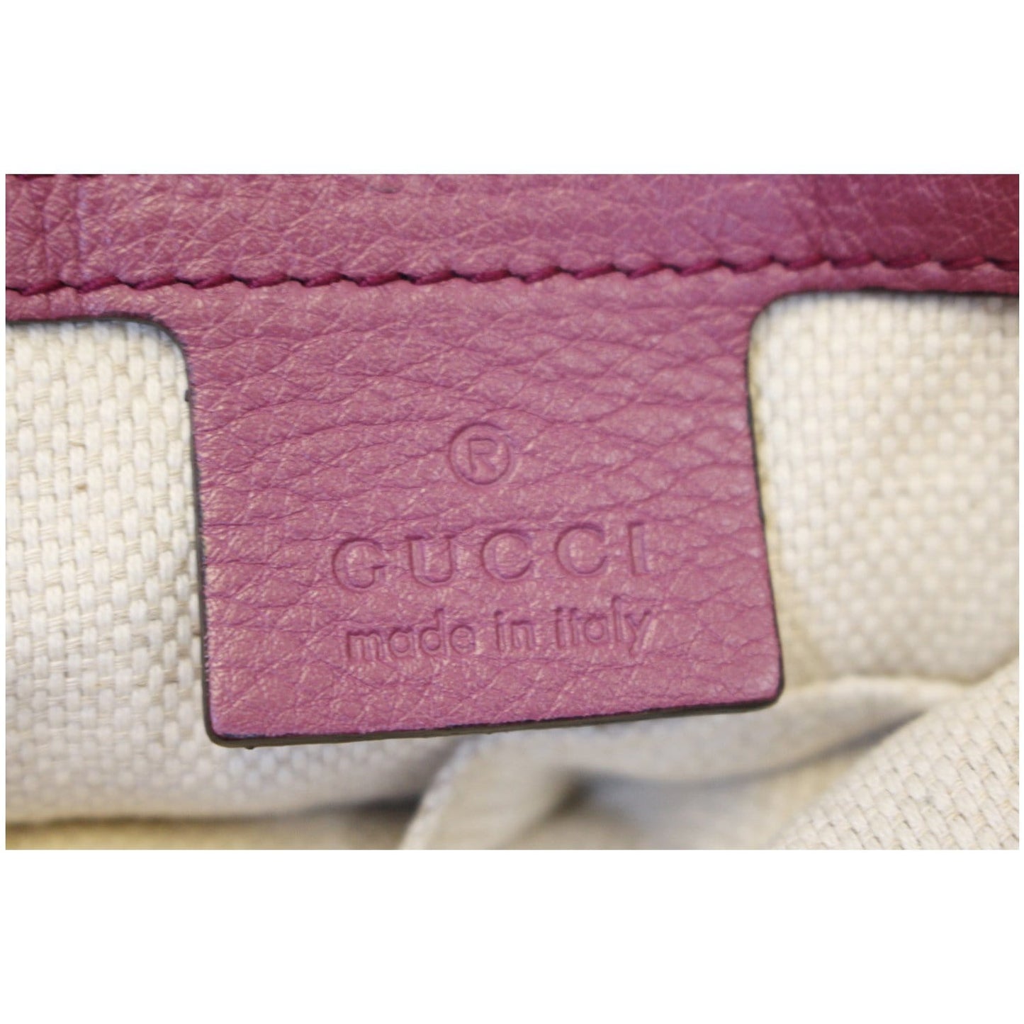 GUCCI Soho Chain Purple Leather Crossbody Bag