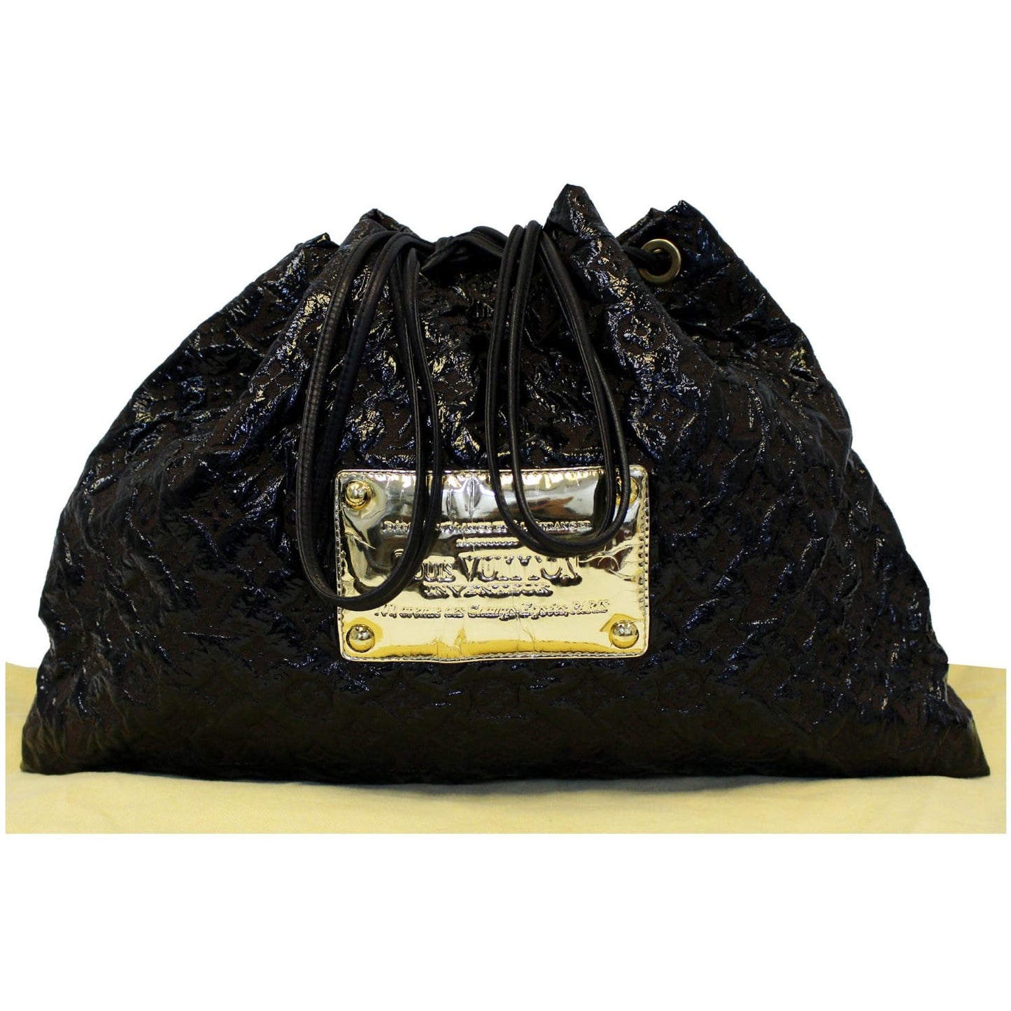 LOUIS VUITTON Squishy Monogram Vinyl Tote Bag Black