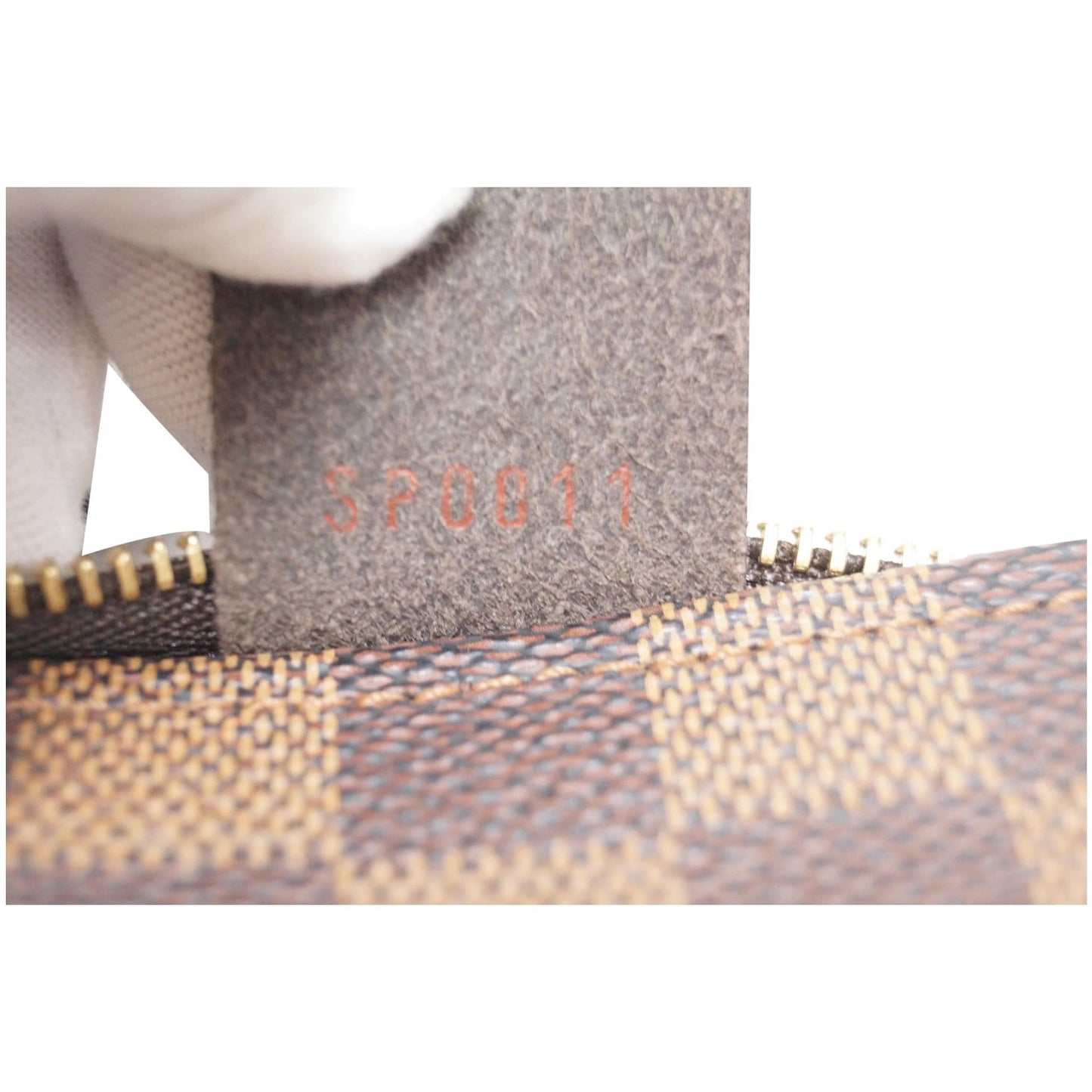 LOUIS VUITTON Truth Damier Ebene Makeup Pouch Bag Brown