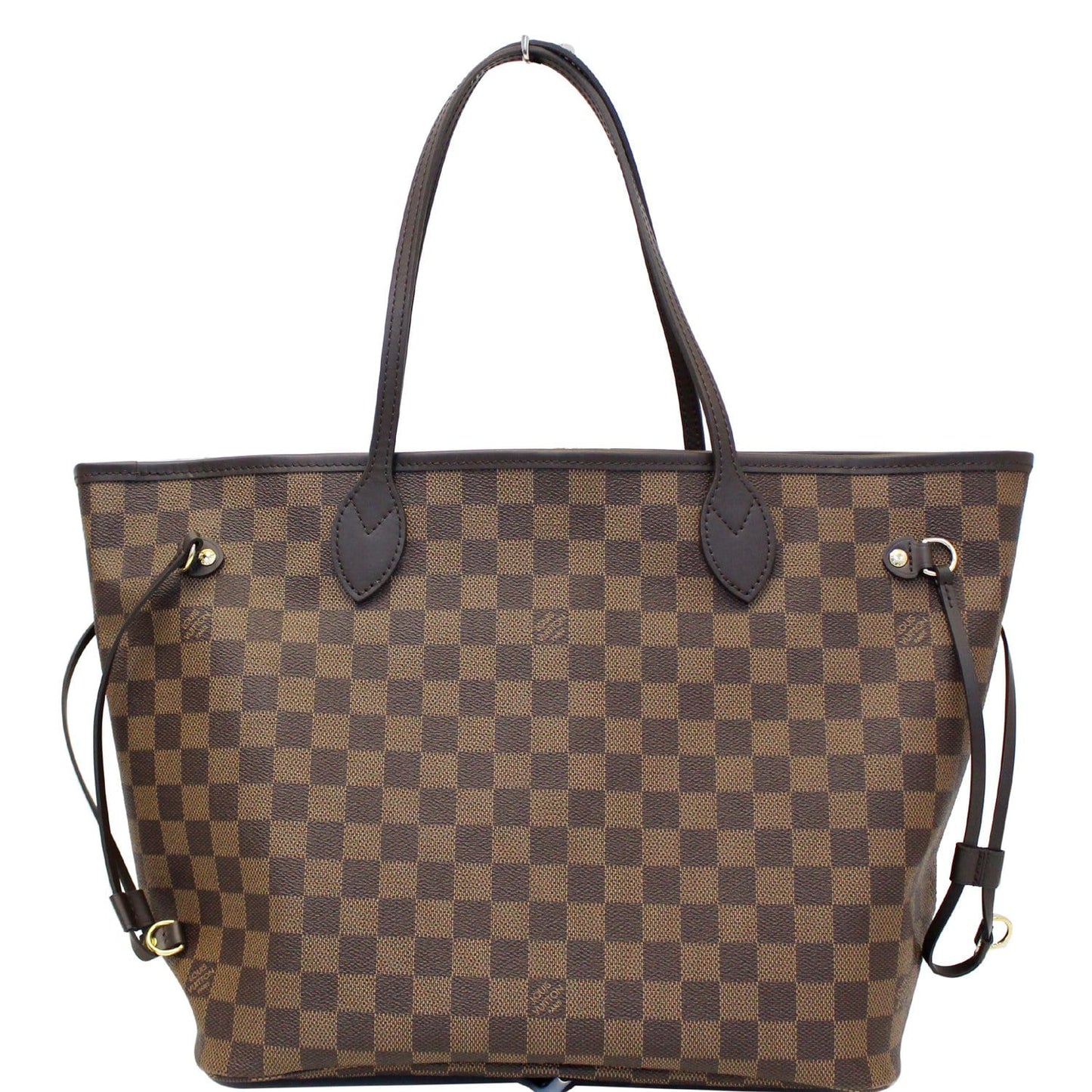LOUIS VUITTON Neverfull MM Damier Ebene Tote Shoulder Bag Rose Ballerine
