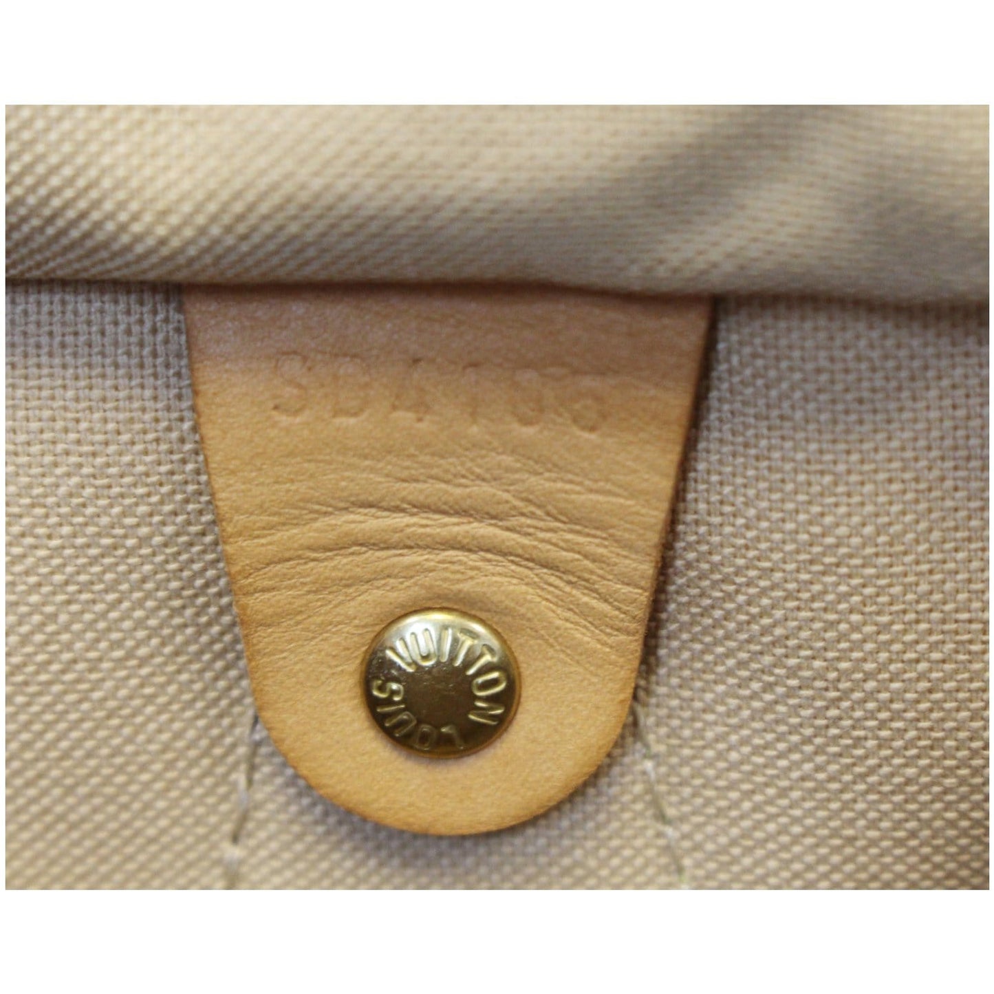 LOUIS VUITTON Speedy 30 Damier Azur Satchel Bag White