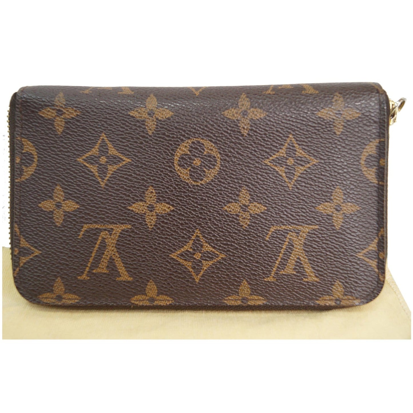LOUIS VUITTON Zippy Monogram Canvas Organizer Wallet Brown