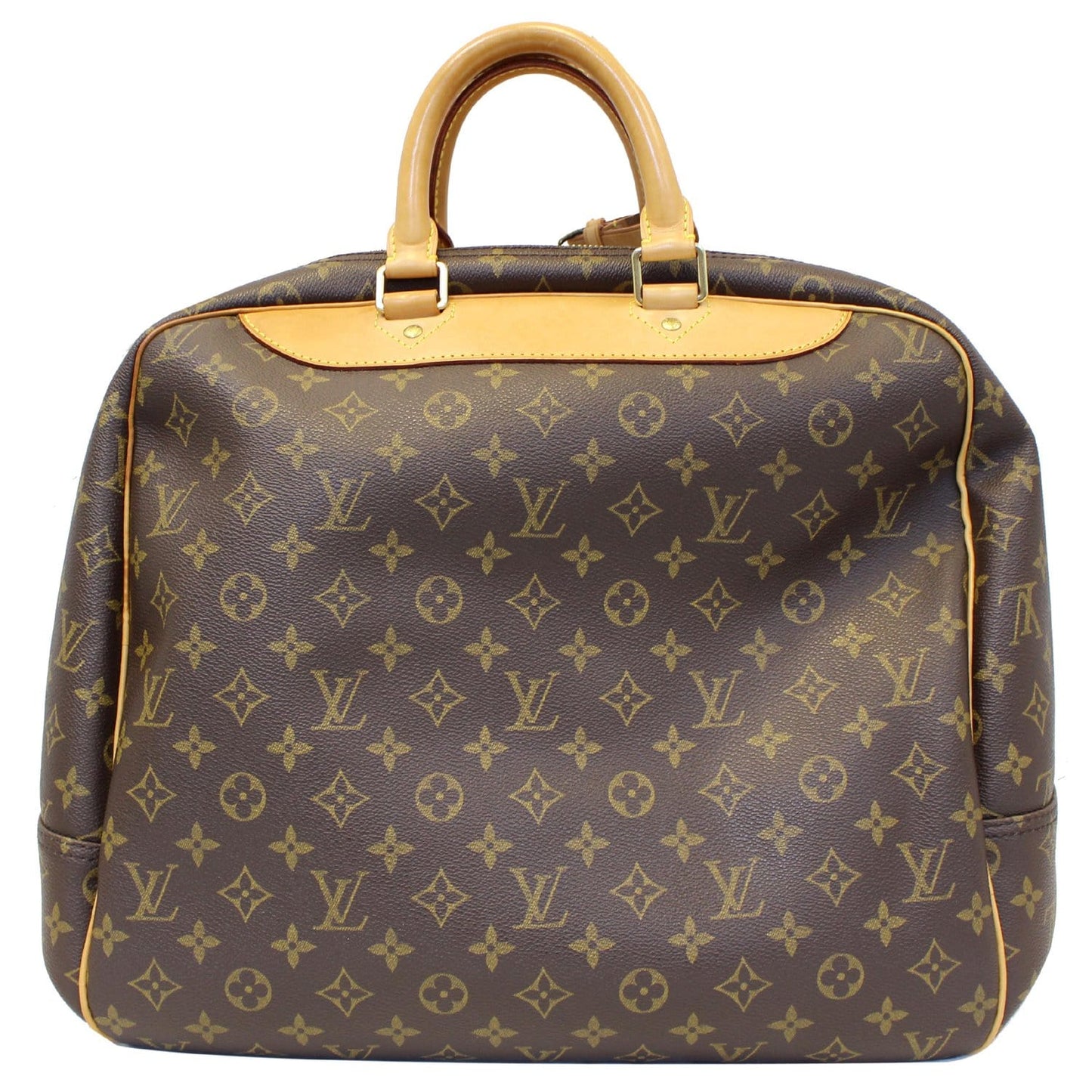 LOUIS VUITTON Evasion Monogram Canvas Boston Travel Bag Brown