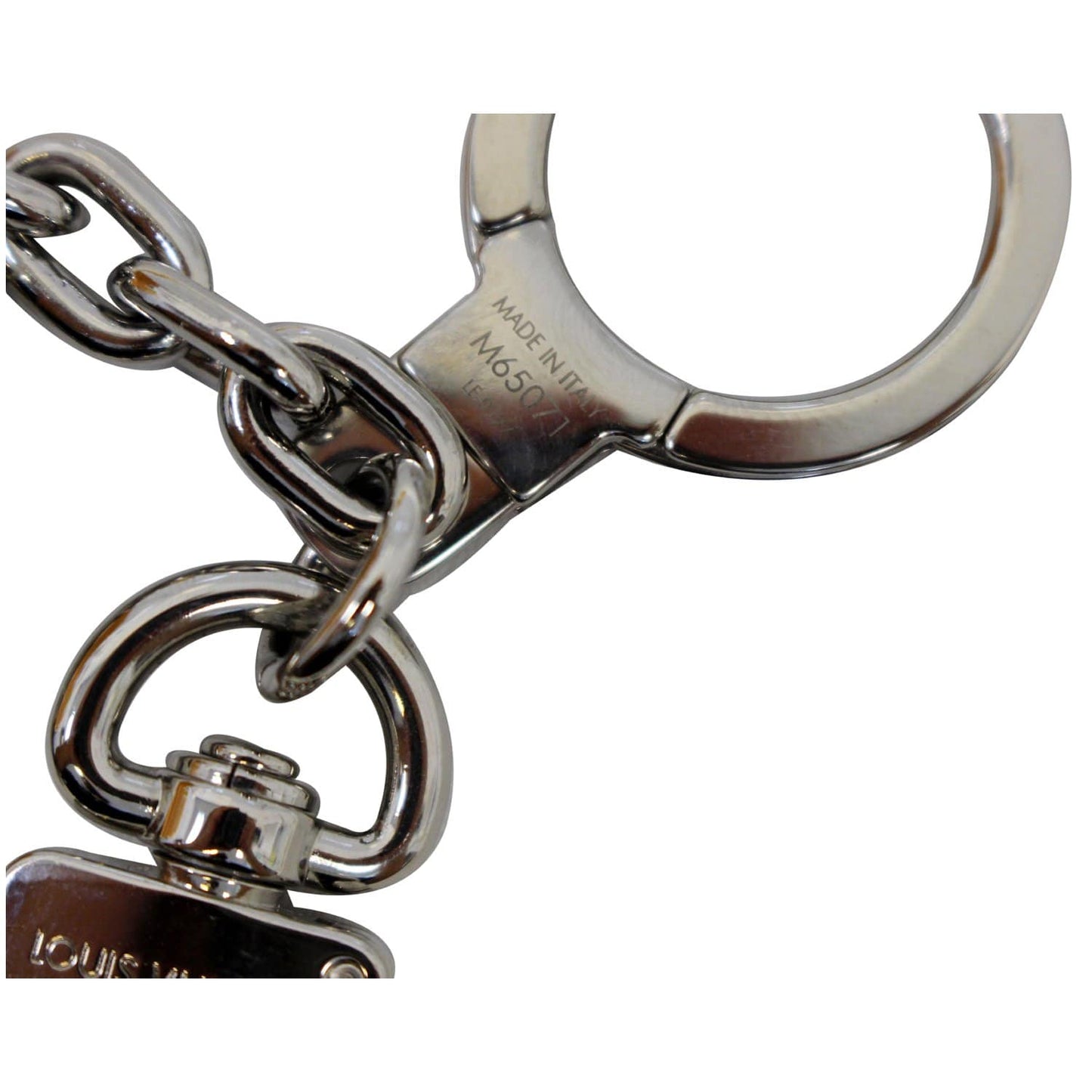 LOUIS VUITTON LV Initiales Key Holder Bag Charm Silver