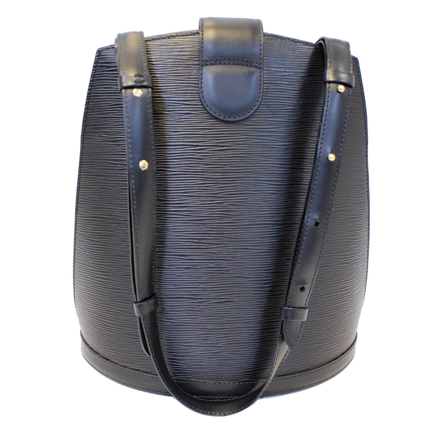 LOUIS VUITTON Cluny Epi Leather Shoulder Bag Black