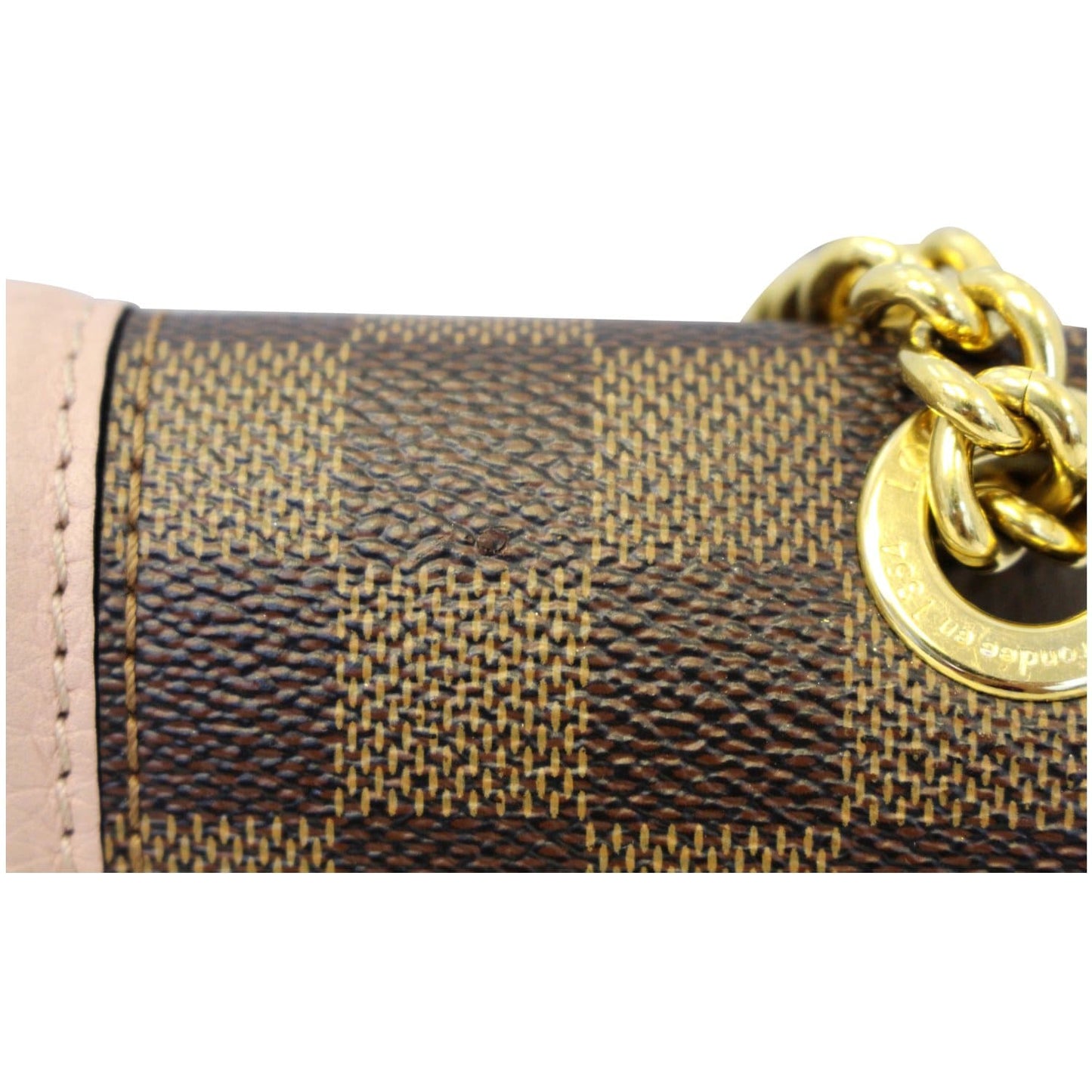 LOUIS VUITTON Wight Damier Ebene Shoulder Crossbody Bag Magnolia
