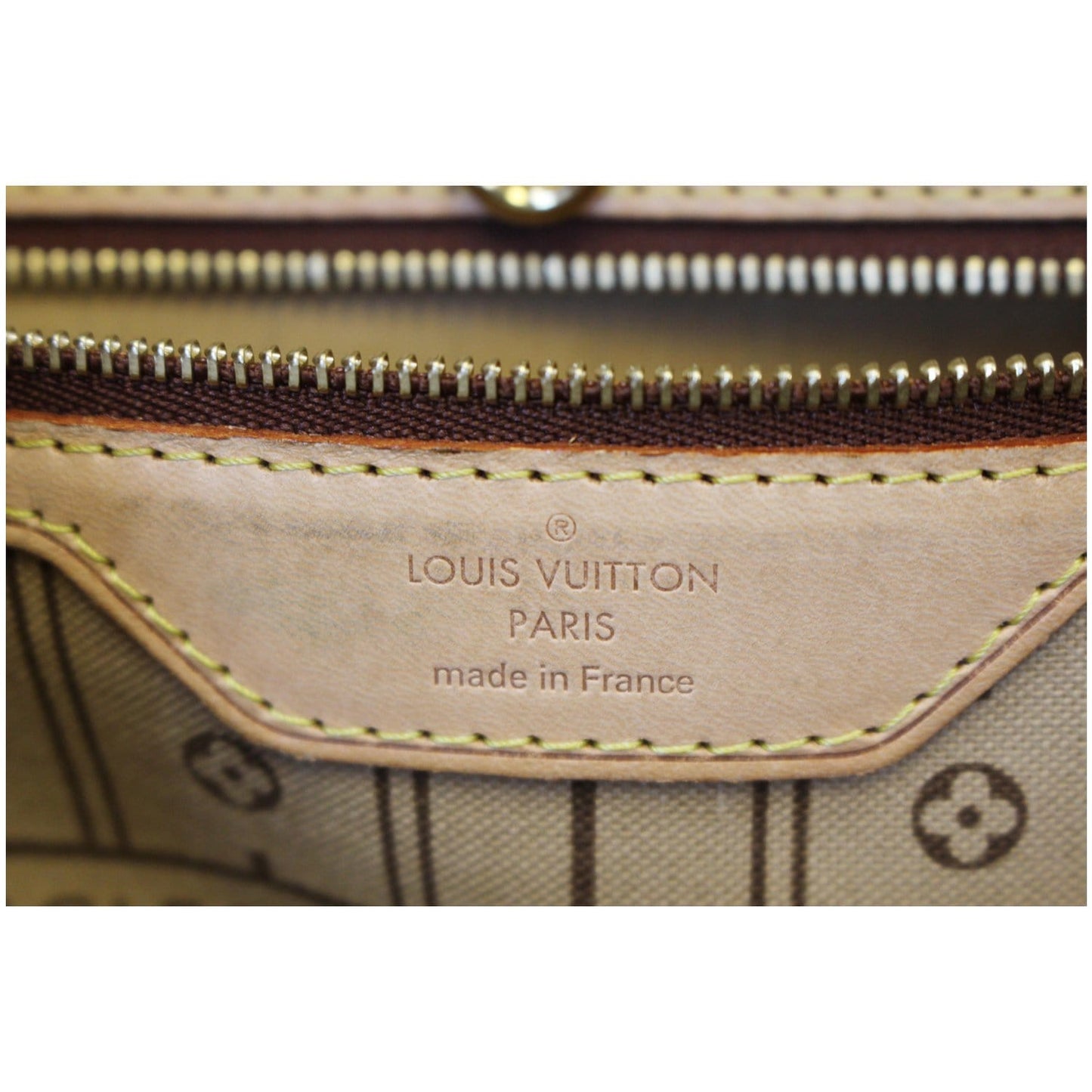 LOUIS VUITTON Neverfull MM Monogram Canvas Tote Shoulder Bag Brown