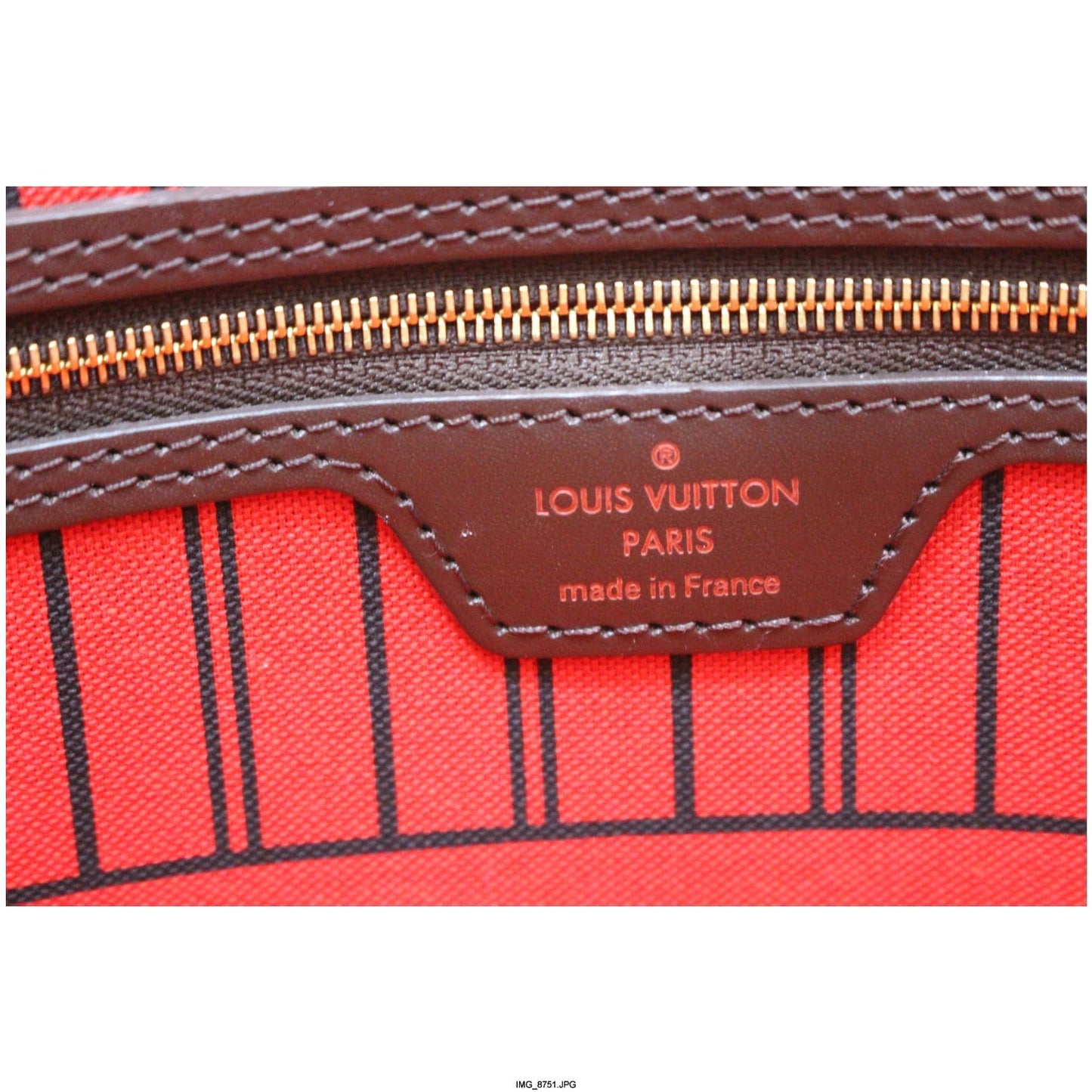 LOUIS VUITTON Neverfull MM Damier Ebene Shoulder Bag