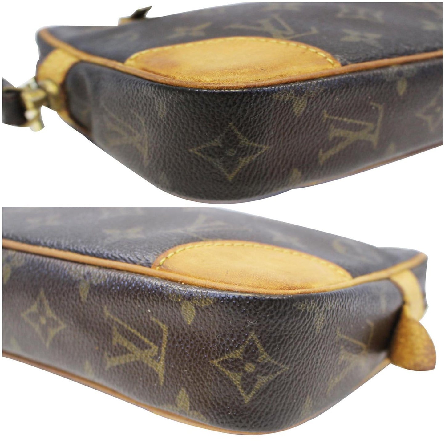 LOUIS VUITTON Marly Dragonne PM Monogram Canvas Clutch Bag Brown