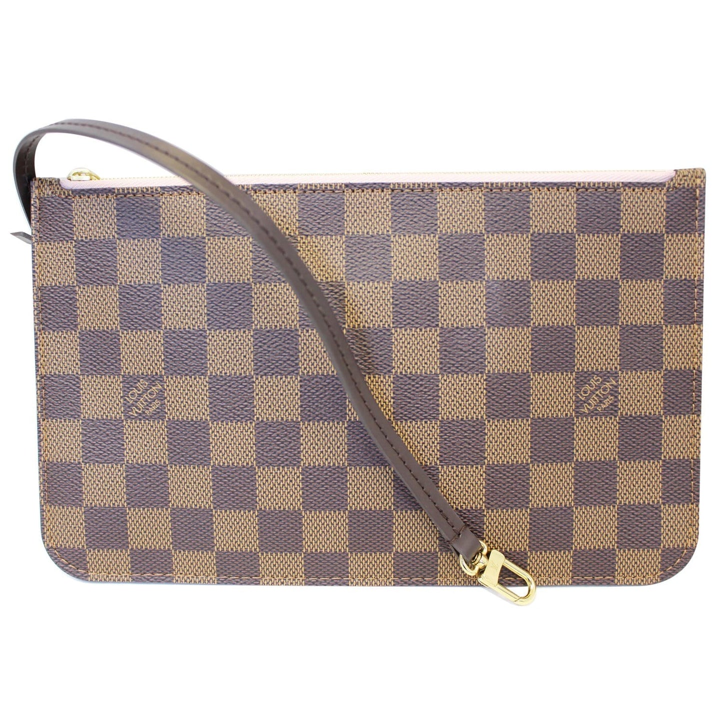 LOUIS VUITTON Pochette Wristlet Pouch Damier Ebene Neverfull MM