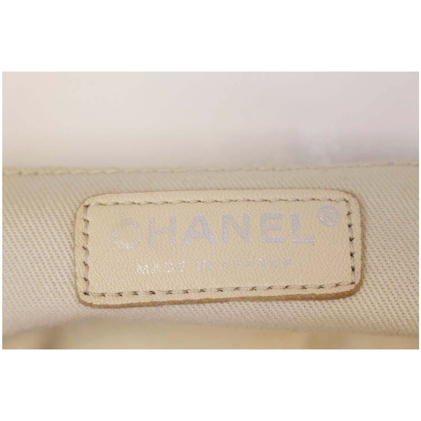 CHANEL Caviar Timeless CC Flap Shoulder Bag White