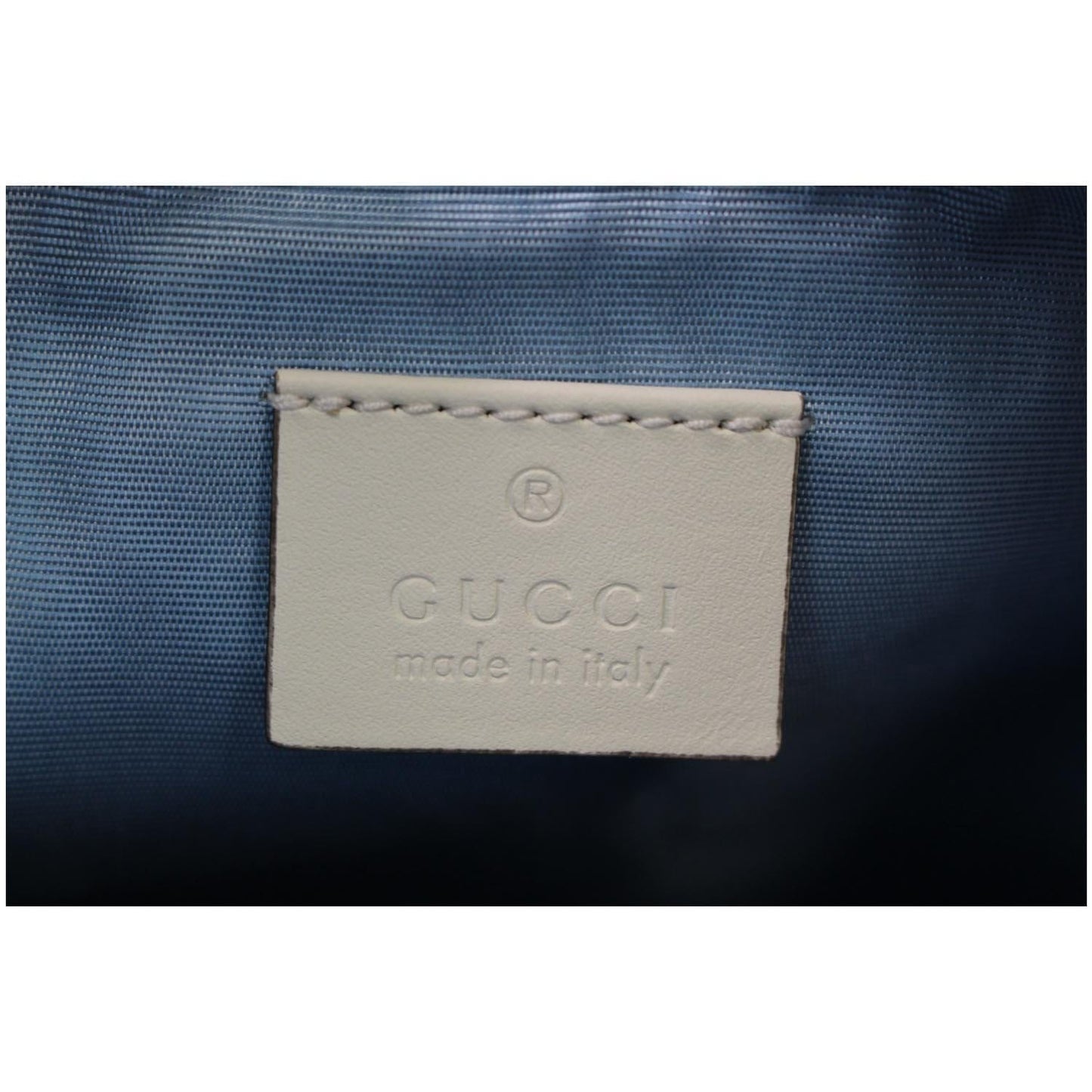 GUCCI Moon Steller Guccy Leather Crossbody Bag Ivory
