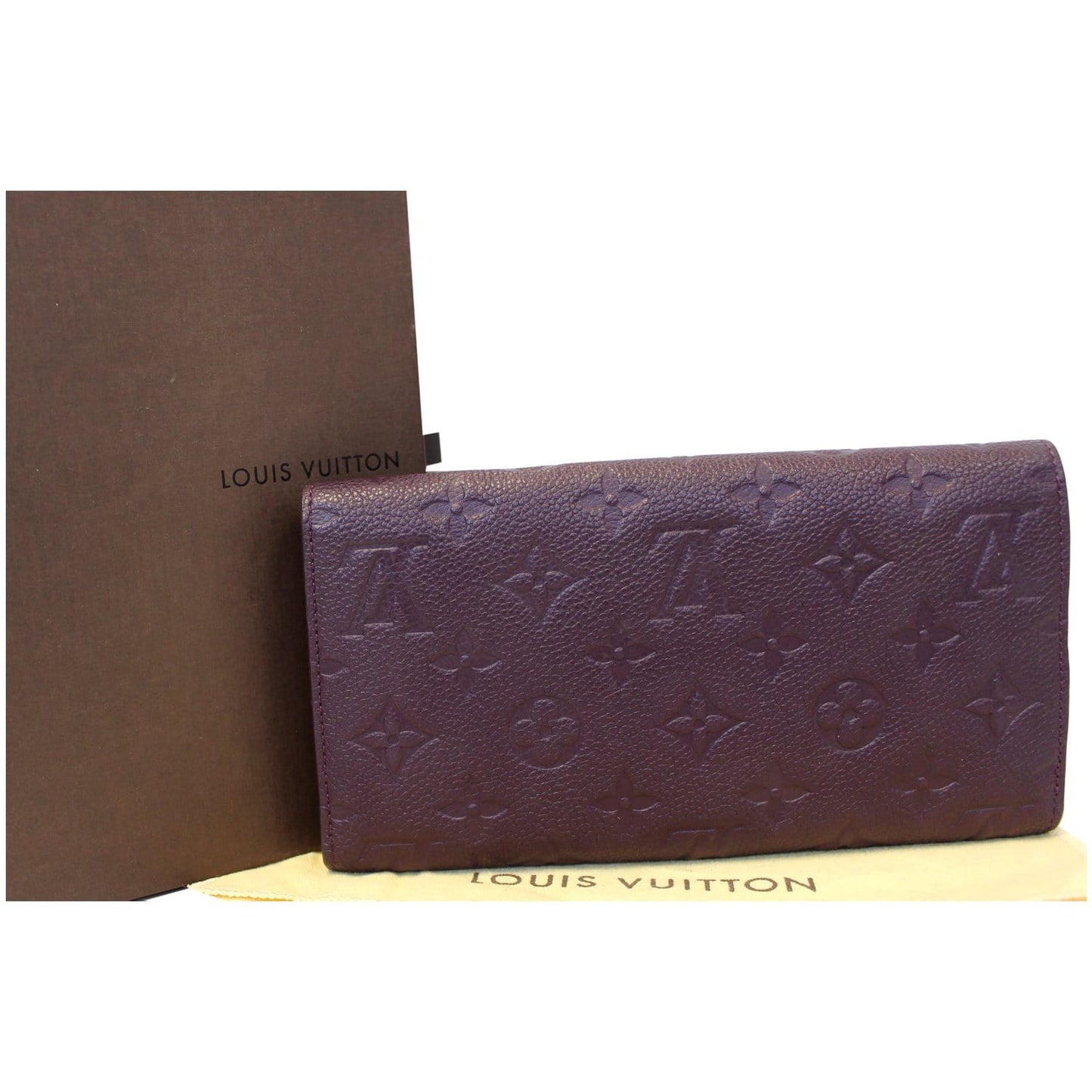 Louis Vuitton Empreinte Leather Trifold Wallet Purple