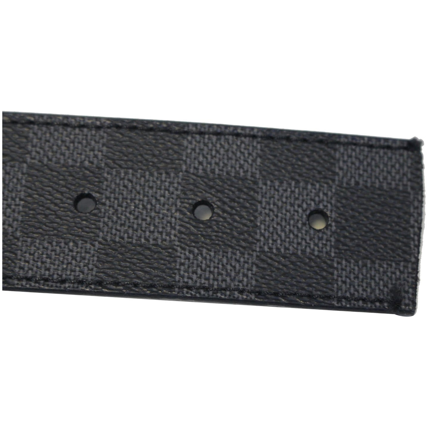 LOUIS VUITTON Damier Ebene LV Initials Belt Black