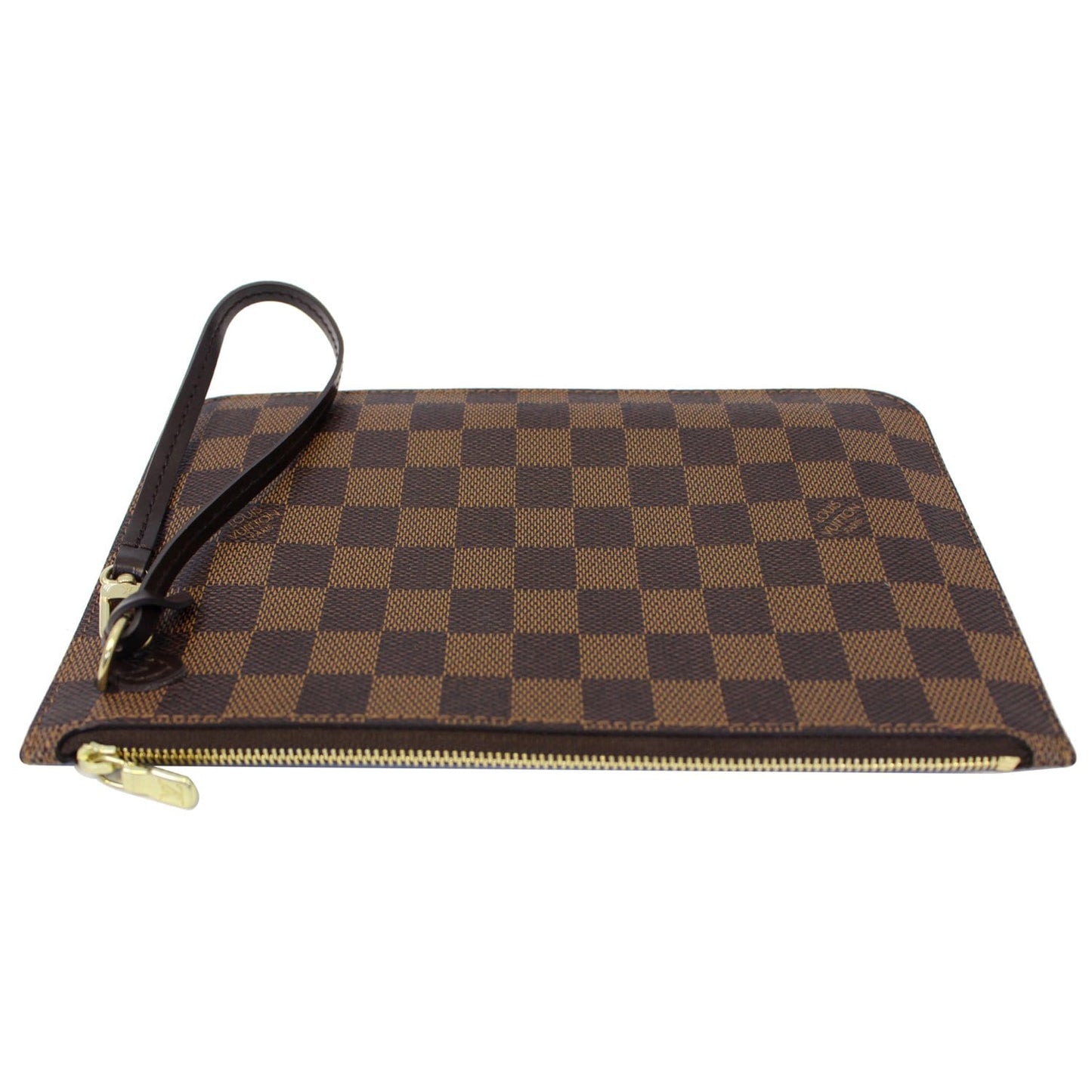LOUIS VUITTON Pochette Wristlet Pouch Damier Ebene Neverfull MM/GM Brown