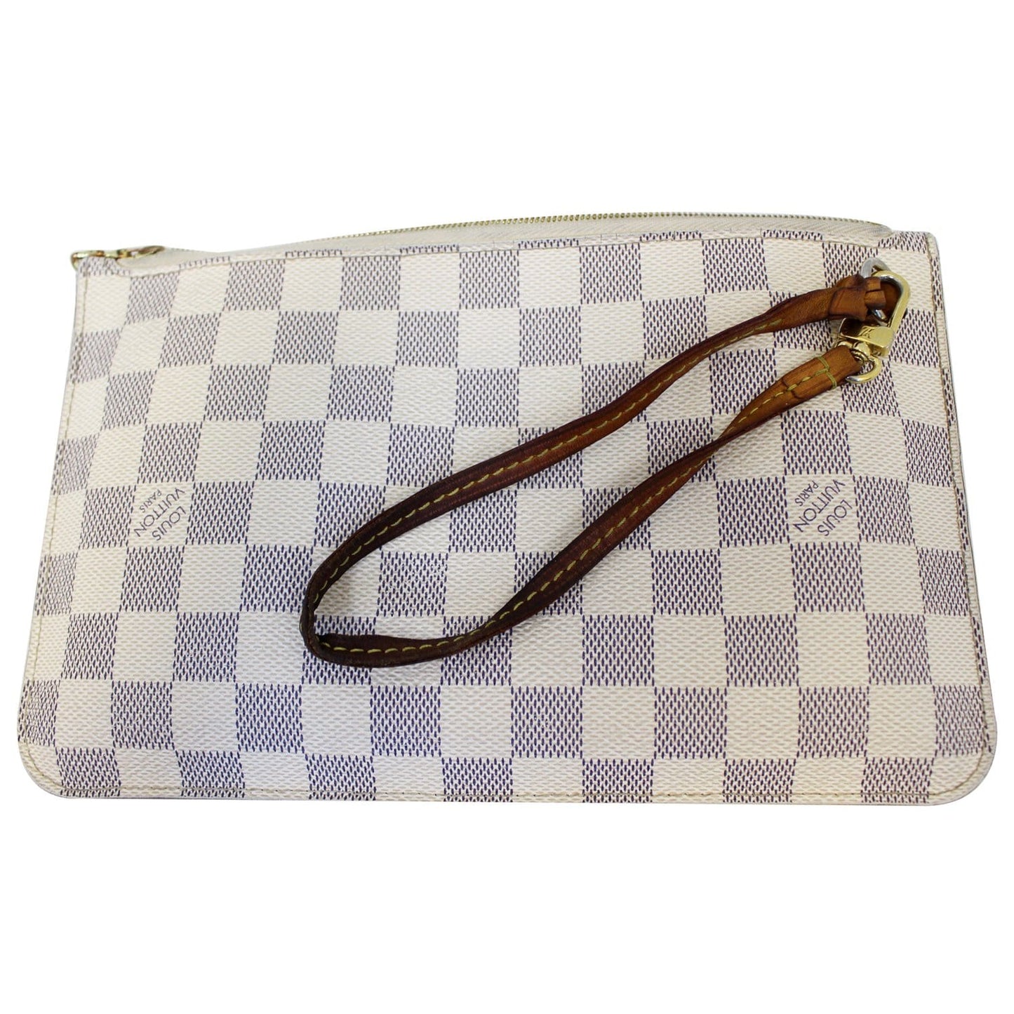 LOUIS VUITTON Neverfull GM Damier Azur Tote Shoulder Bag White