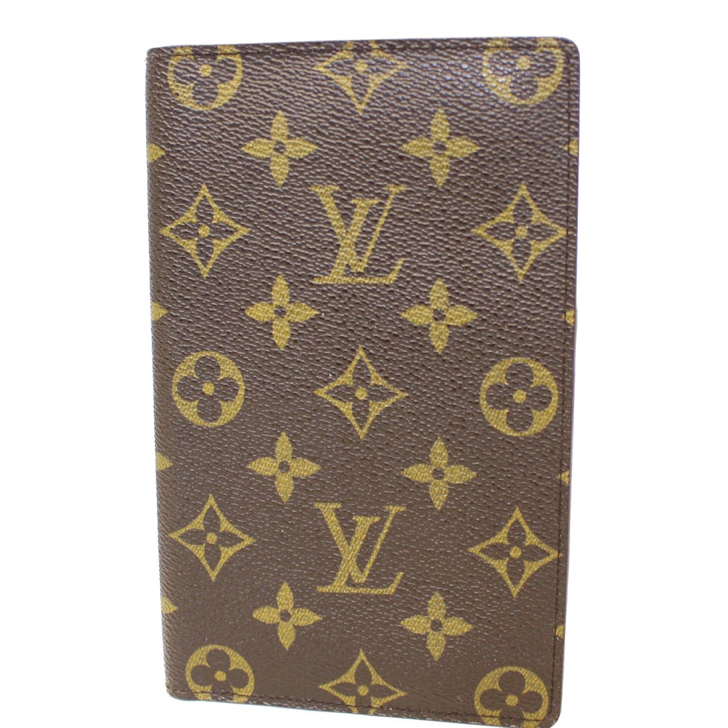 LOUIS VUITTON Monogram Canvas Passport Cover Card Case Brown
