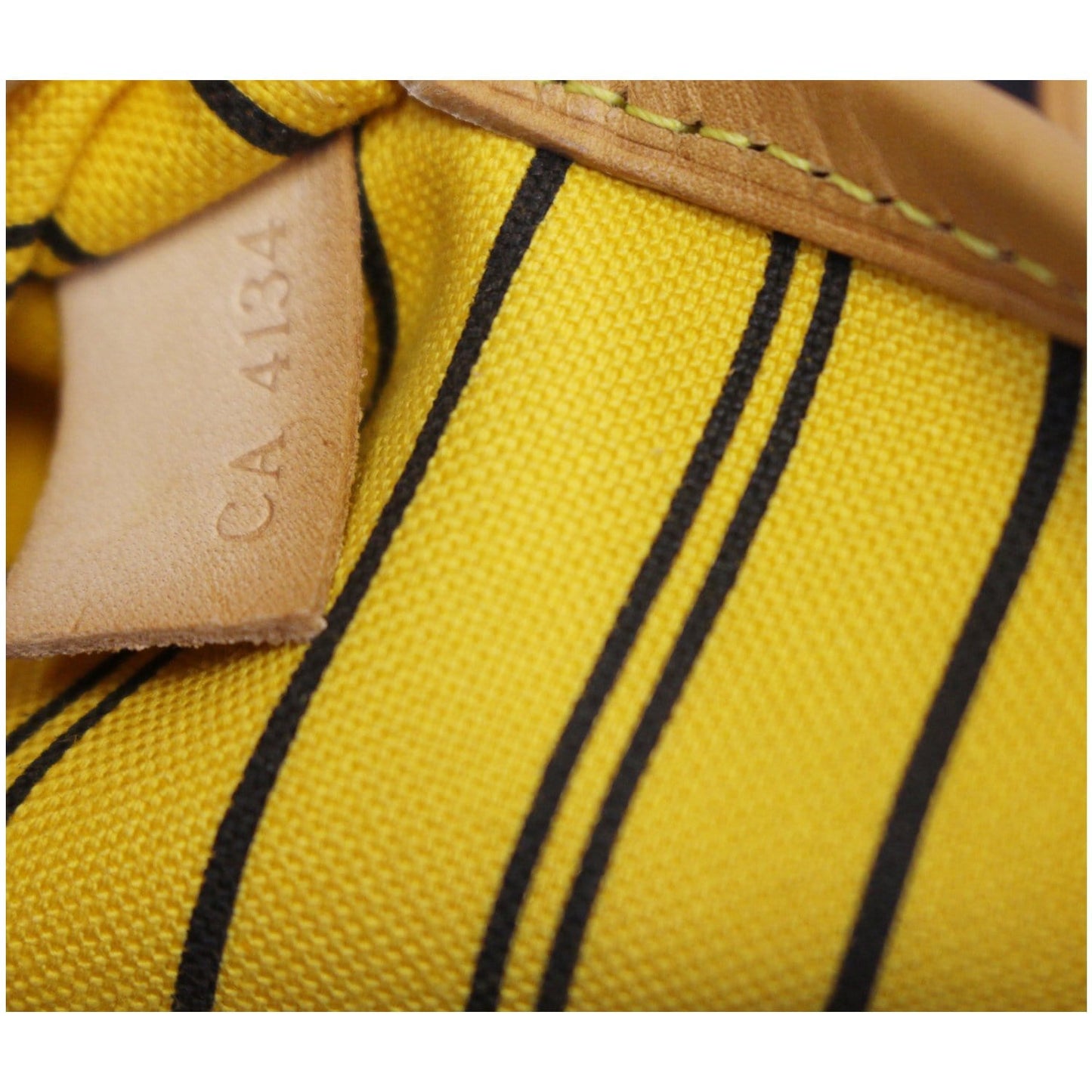 LOUIS VUITTON Neverfull MM Monogram Canvas Tote Bag Brown/Yellow