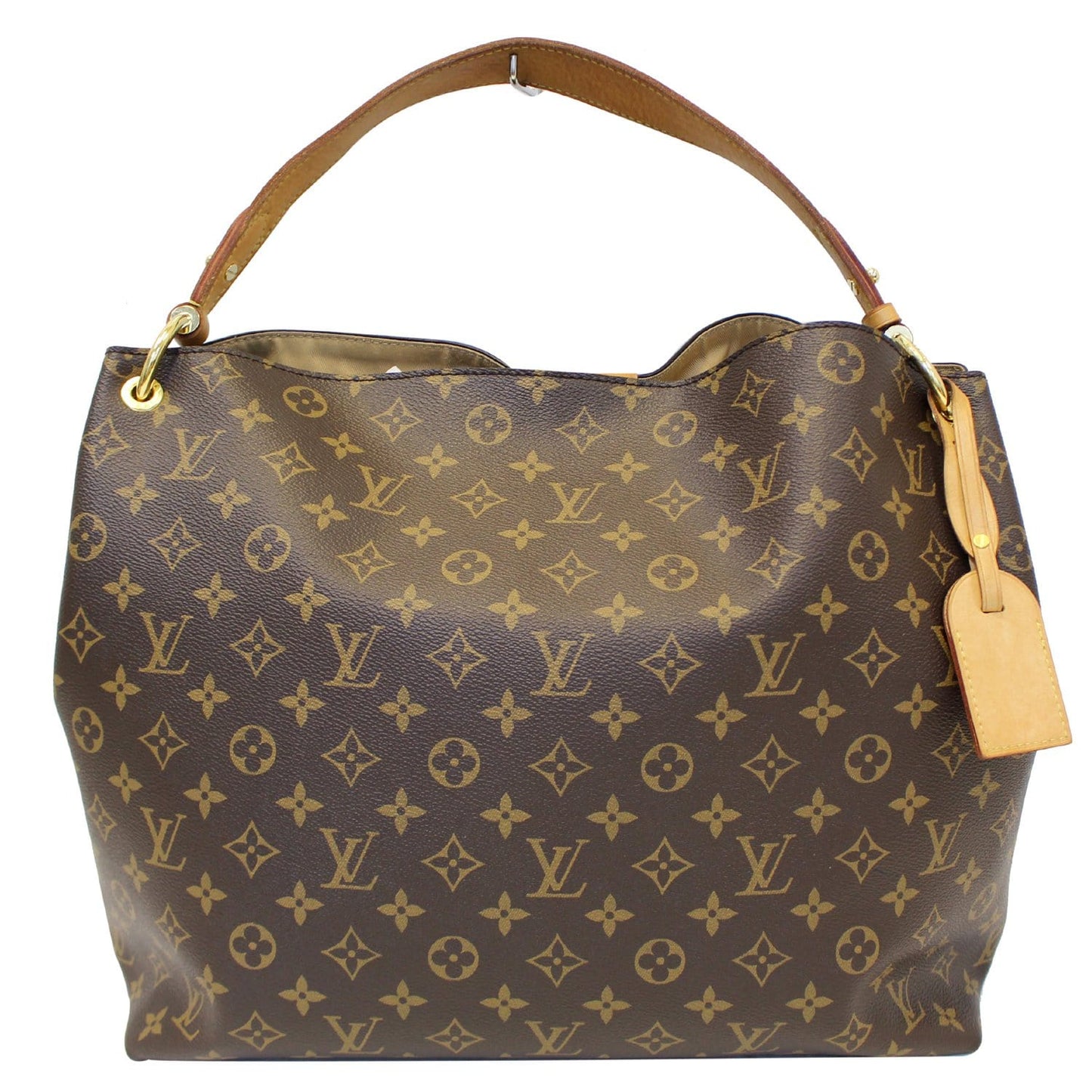 LOUIS VUITTON Graceful MM Monogram Canvas Shoulder Bag Brown