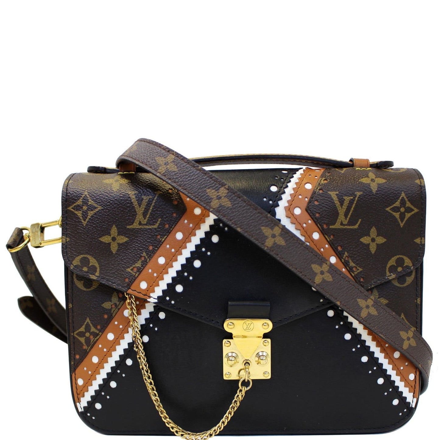 LOUIS VUITTON Metis Pochette Brogue Reverse Monogram Shoulder Bag Brown