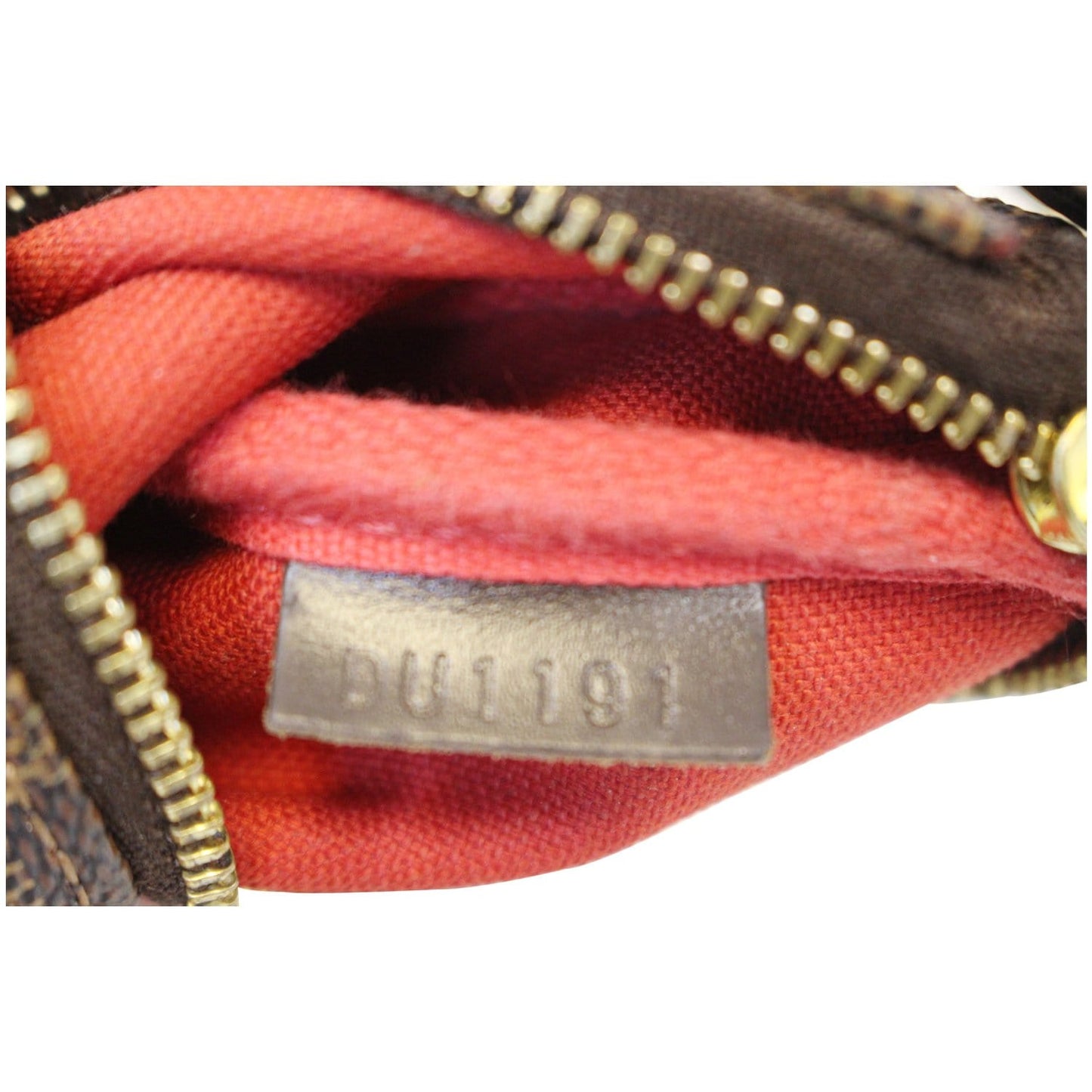 LOUIS VUITTON Mini Pochette Damier Ebene Accessoires Pouch