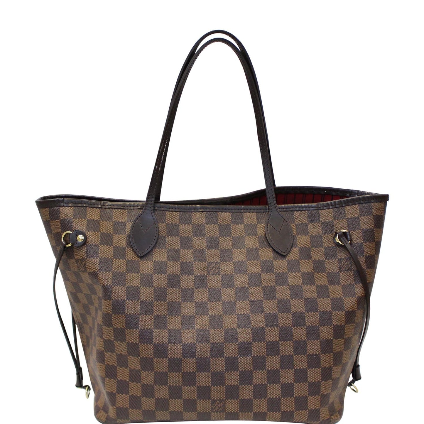 LOUIS VUITTON Neverfull MM Damier Ebene Tote Shoulder Bag Brown