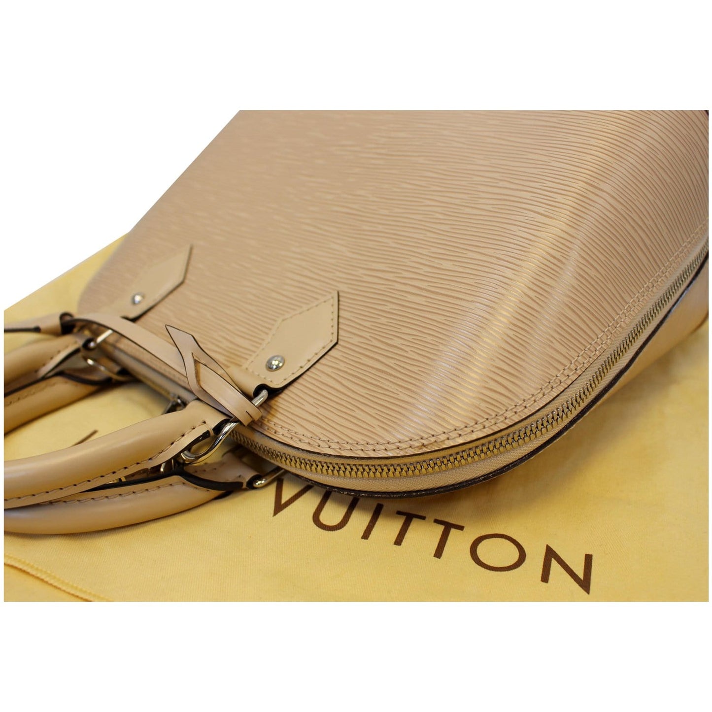 Louis Vuitton Alma Epi Leather Satchel Bag Beige - 25% OFF