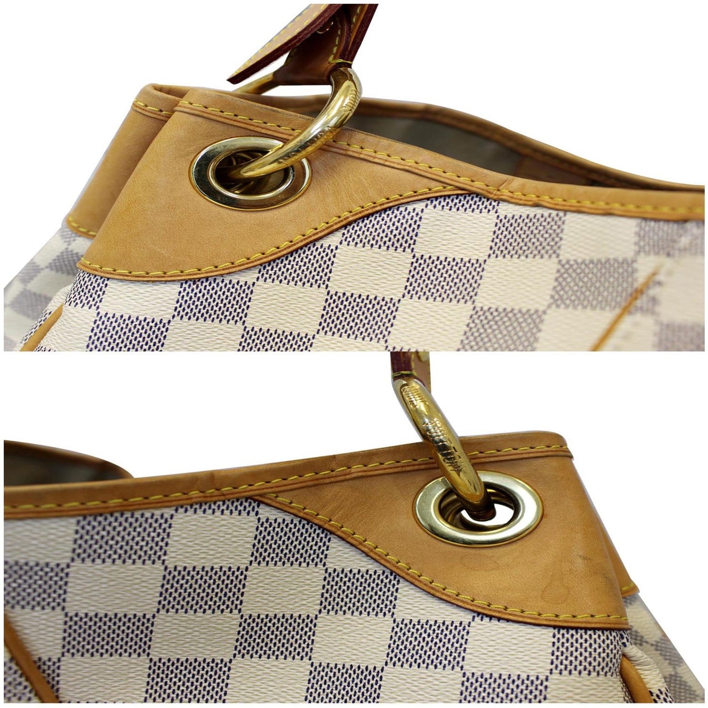 LOUIS VUITTON Galliera GM Damier Azur Shoulder Bag White