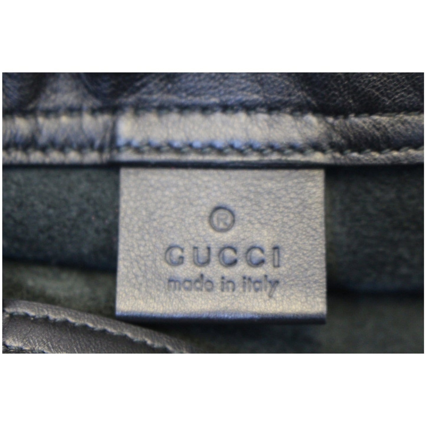 GUCCI Print Leather Drawstring Backpack Bag 494053