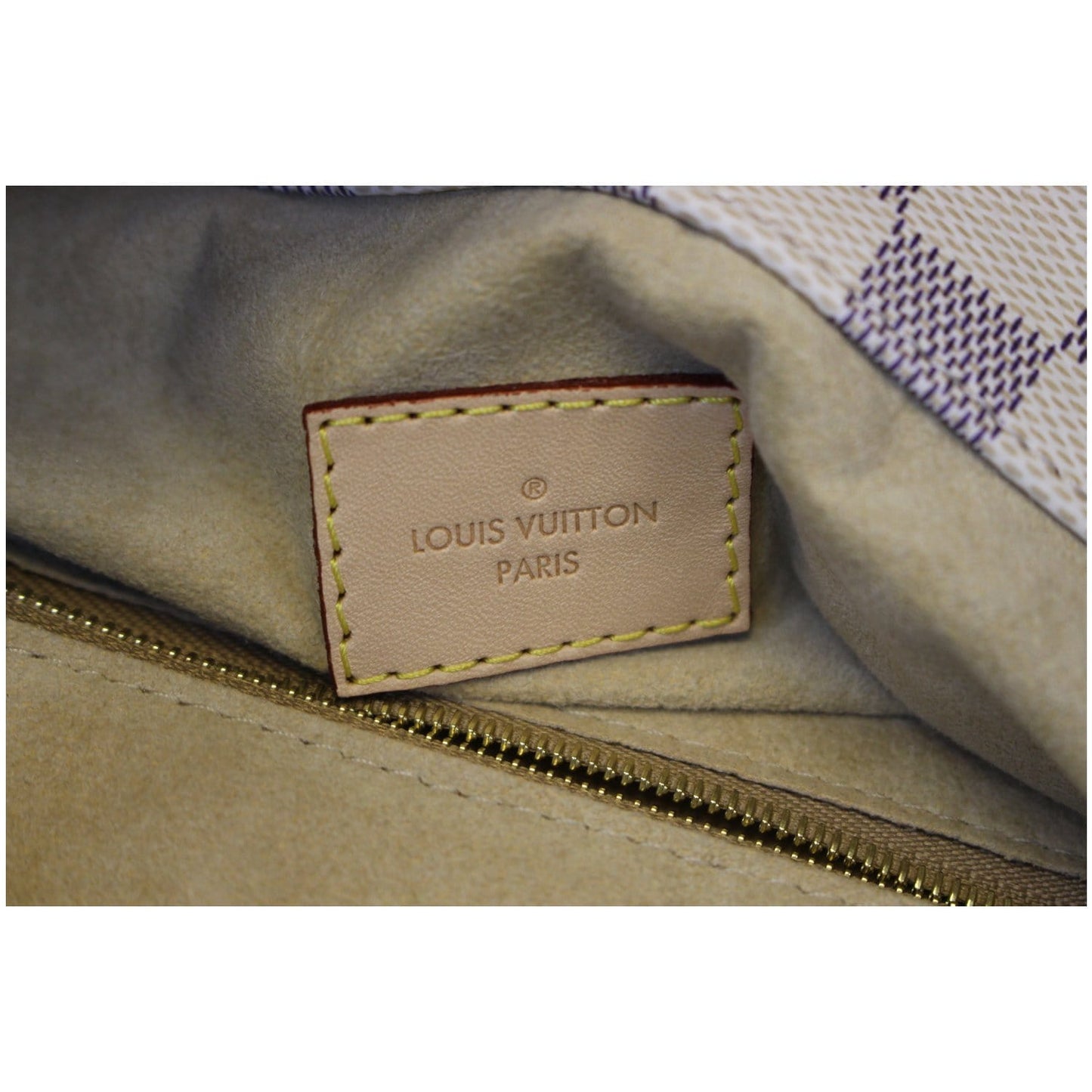 LOUIS VUITTON Artsy MM Damier Azur Shoulder Bag White