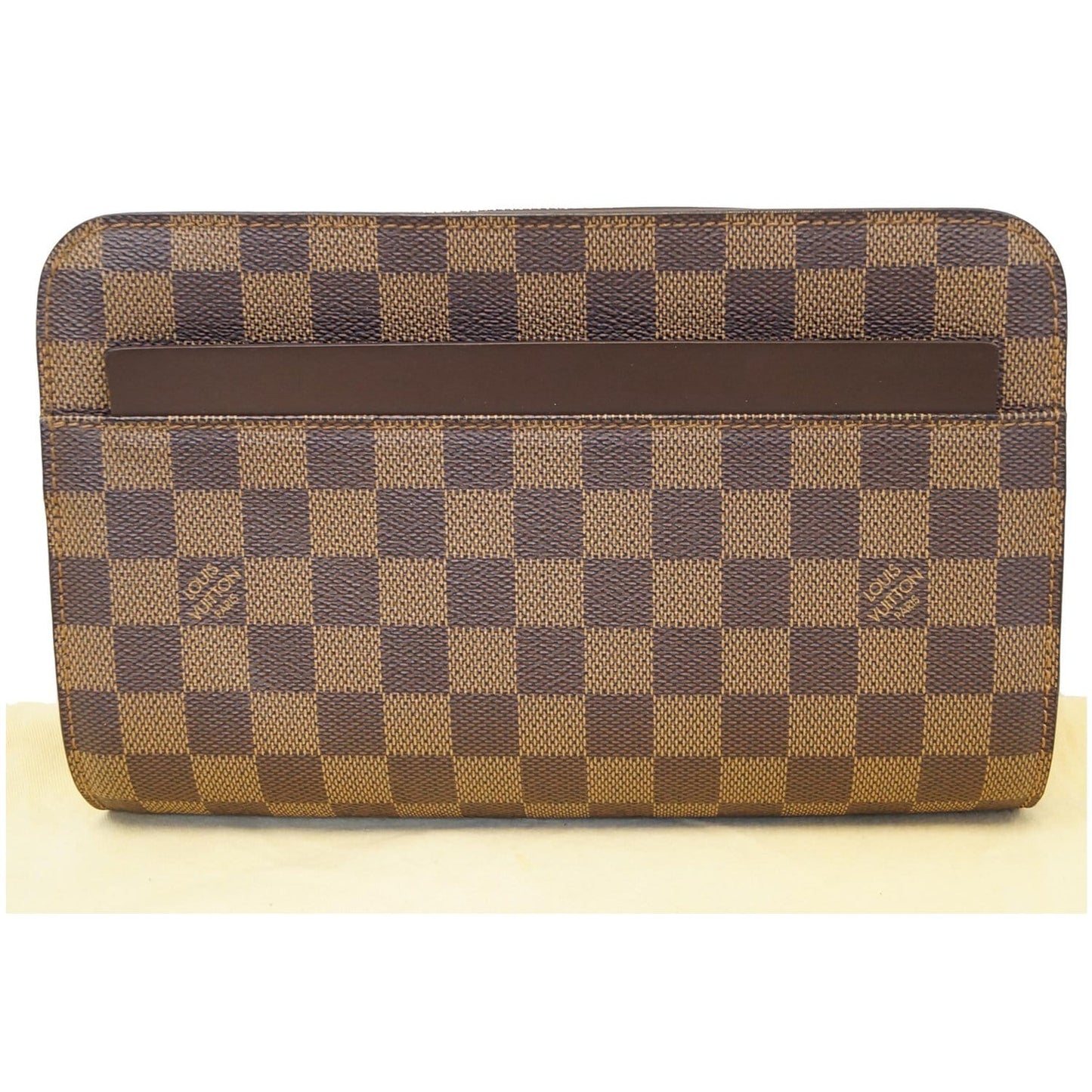 LOUIS VUITTON Saint Louis Damier Ebene Clutch Brown