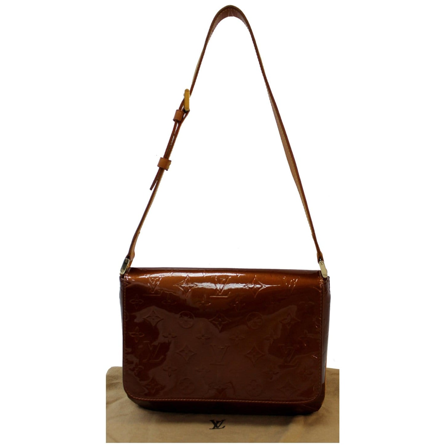 LOUIS VUITTON Thompson Street Monogram Vernis Shoulder Bag Bronze